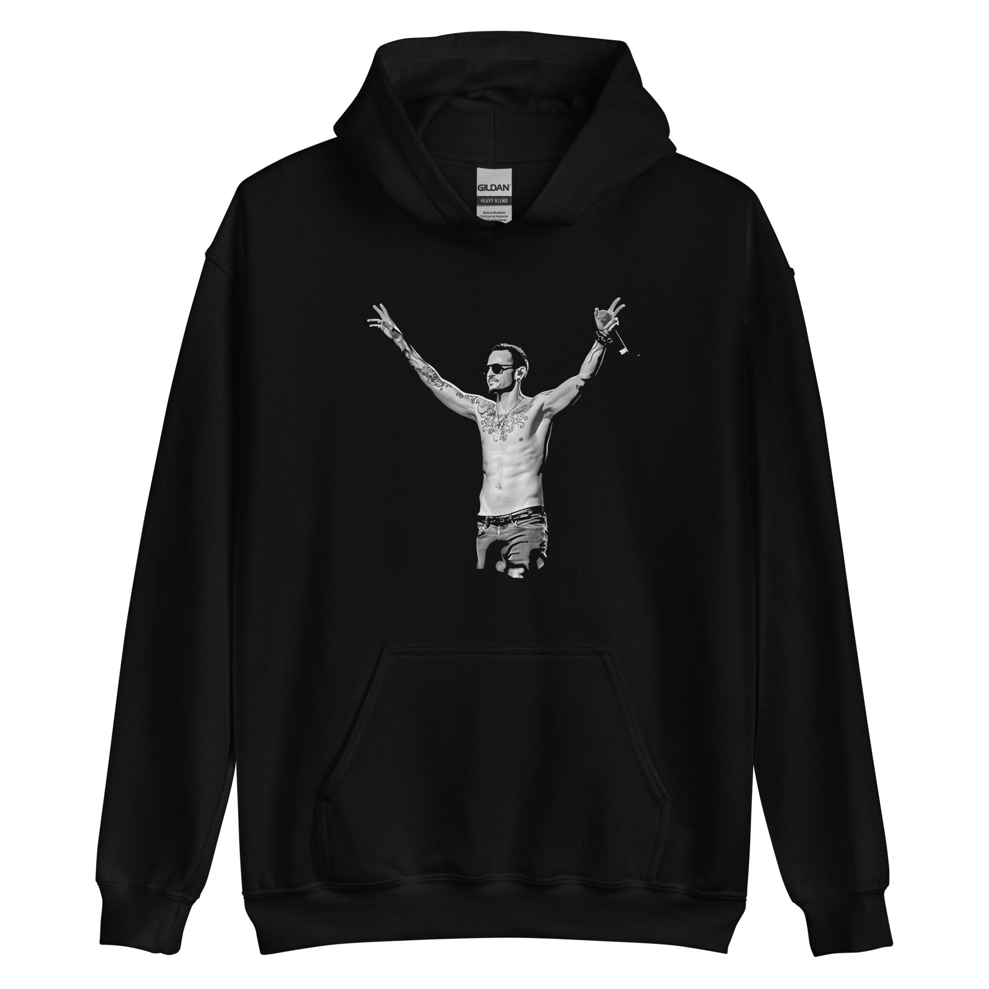 Hoodie Chester Bennington Disponible en Superstar, la mejor tienda online para comprar tu merch, la mejor calidad, comprala ahora en Superstar.