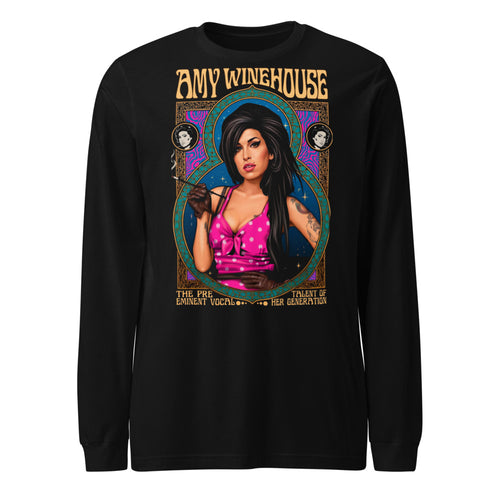 Amy Winehouse Pin Up Tattoo Art manga larga negra frente