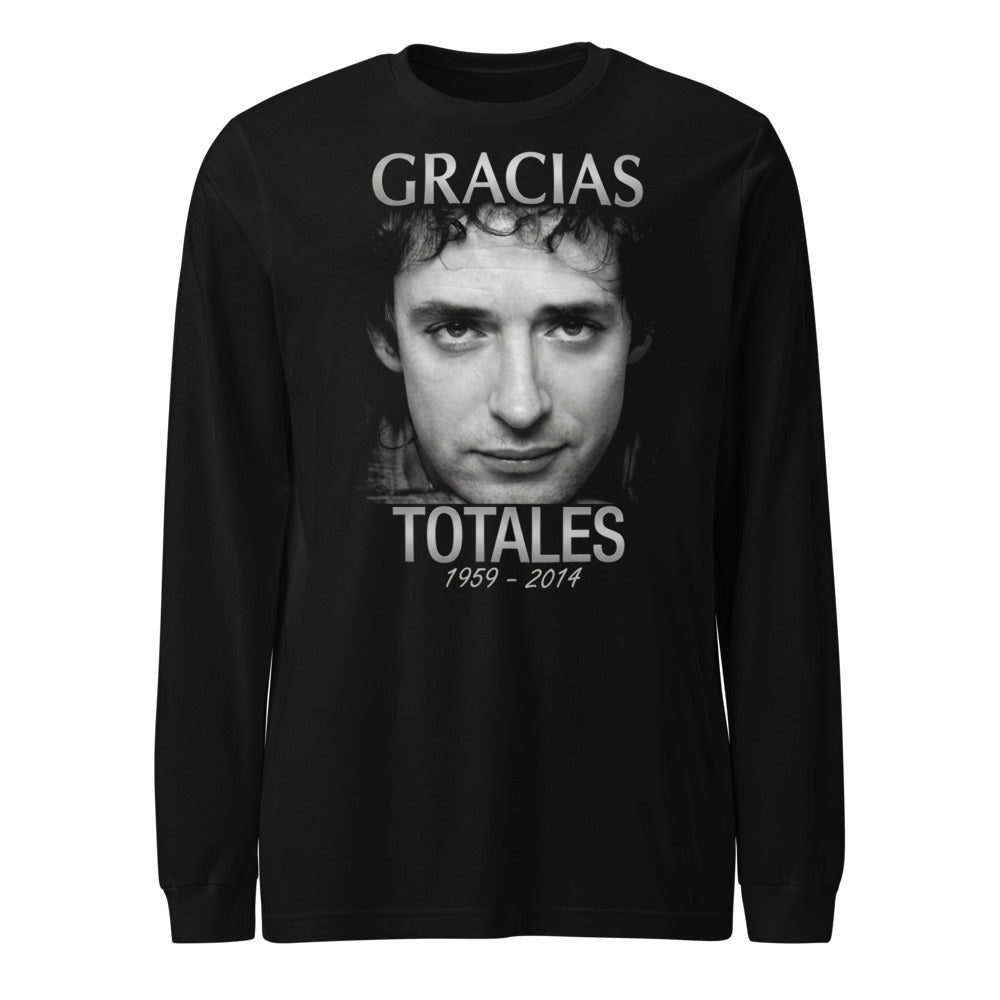 Gustavo Cerati Gracias Totales Tribute manga larga negra frente