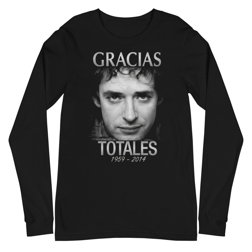 Gustavo Cerati Gracias Totales Tribute manga larga negra plano