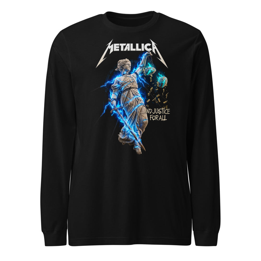 Metallica And Justice For All Statue manga larga negra frente