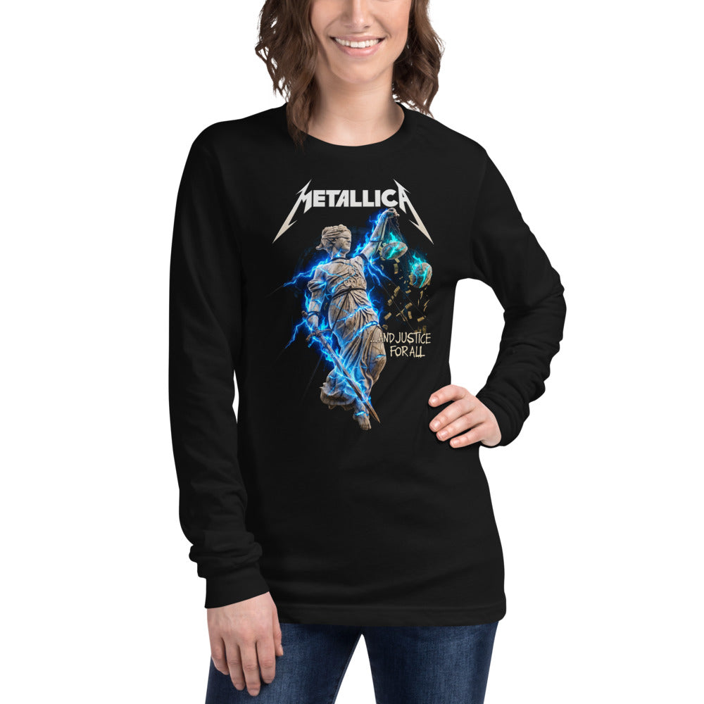 Metallica And Justice For All Statue manga larga negra modelo femenina