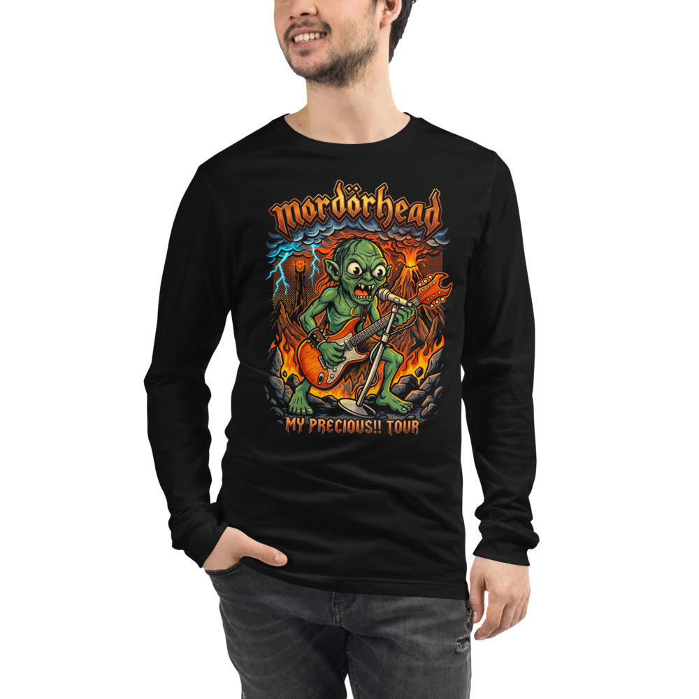 Mordorhead Orc Guitar My Precious Tour manga larga negra modelo masculino