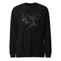 Skeletor Bat Cape Scythe Silhouette manga larga negra frente