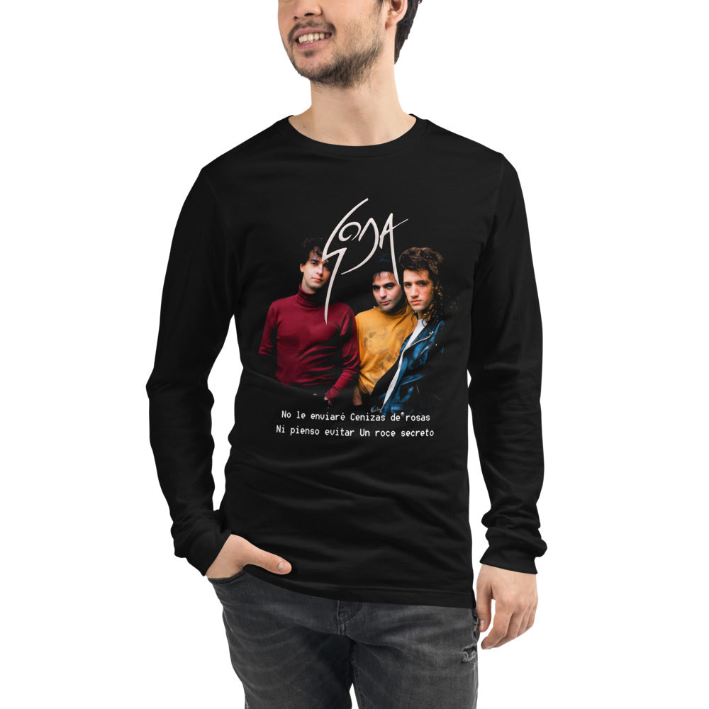 Soda Stereo Cenizas De Rosas Lyrics manga larga negra modelo masculino