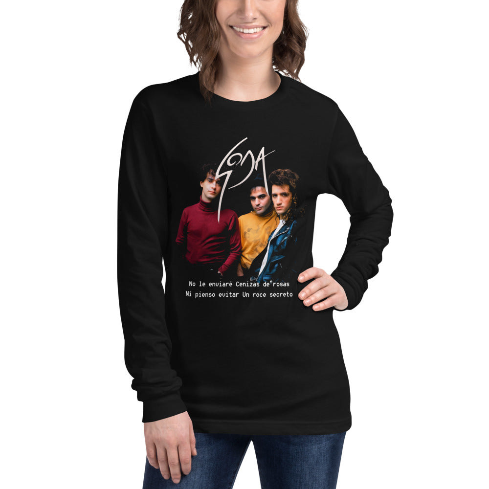 Soda Stereo Cenizas De Rosas Lyrics manga larga negra modelo femenina