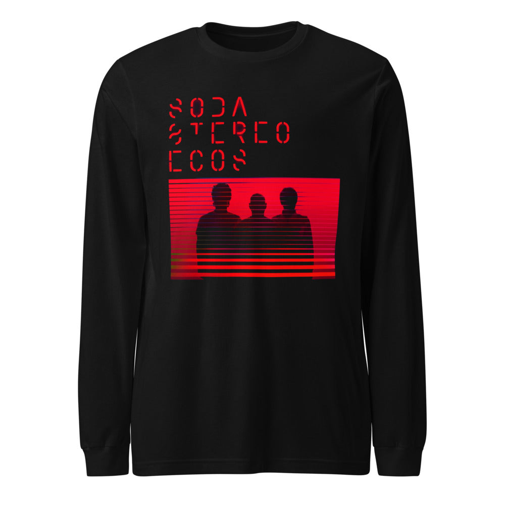 Soda Stereo Ecos Neon manga larga negra frente