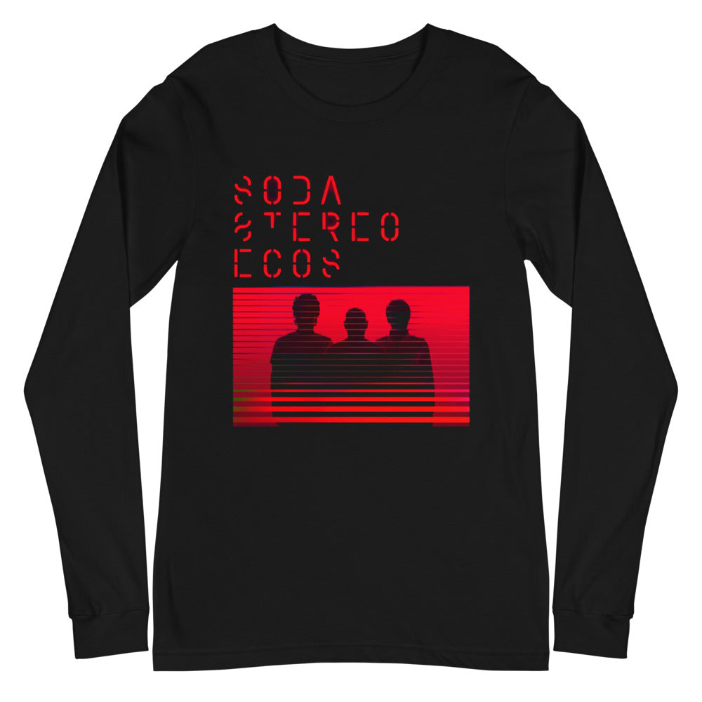 Soda Stereo Ecos Neon manga larga negra plano