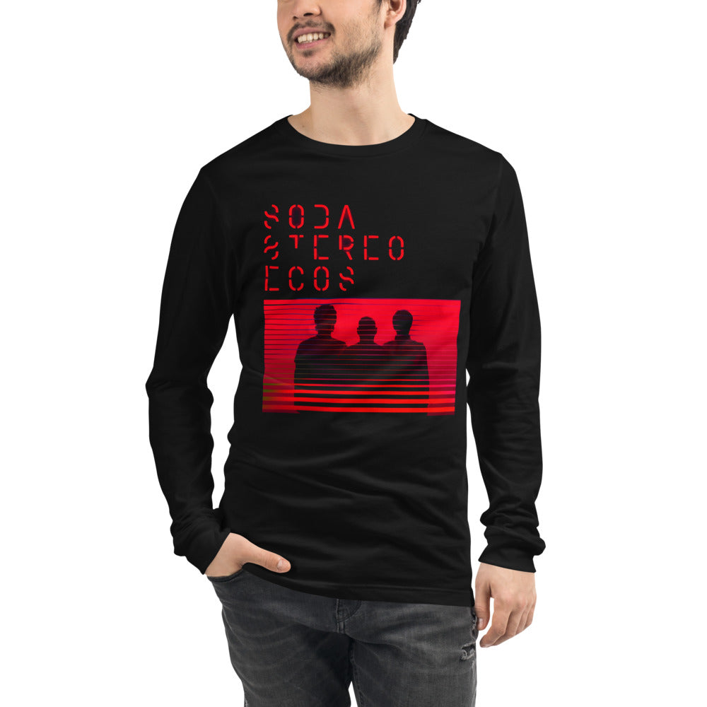 Soda Stereo Ecos Neon manga larga negra modelo masculino