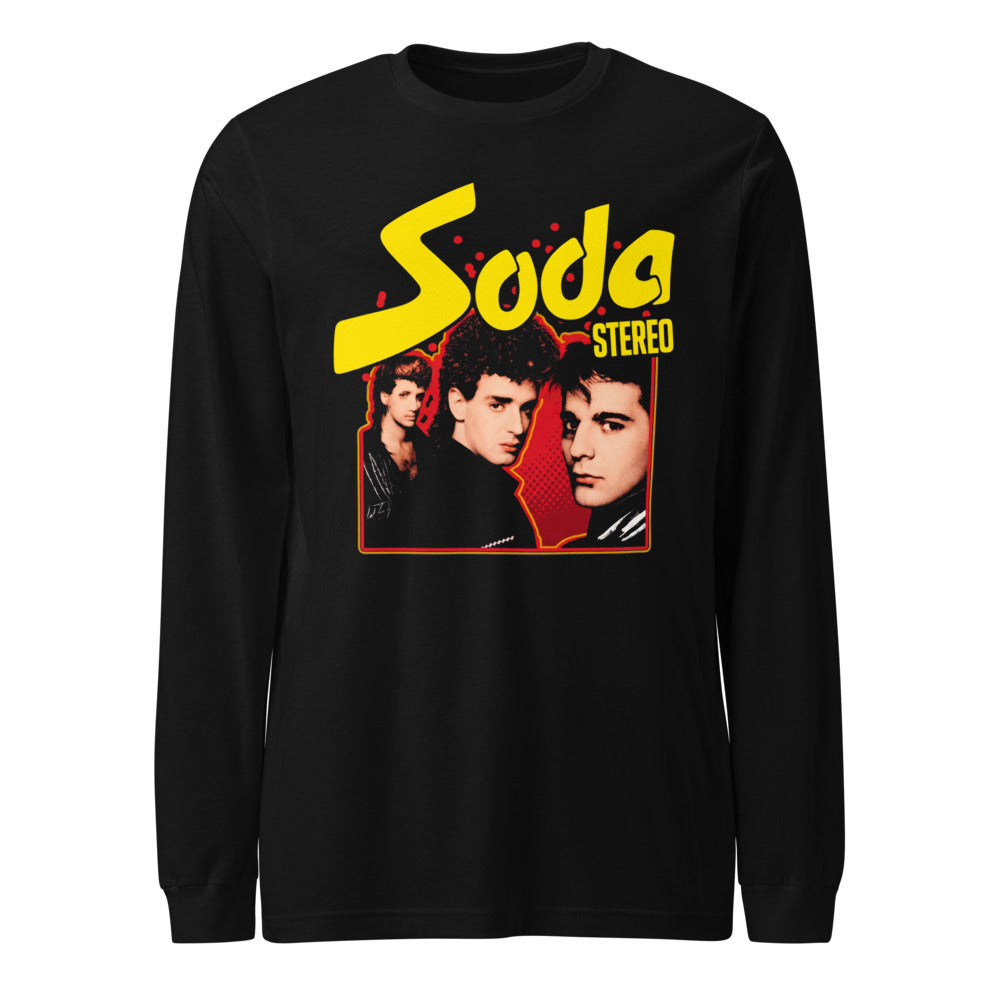 Soda Stereo Red Yellow Cover manga larga negra frente