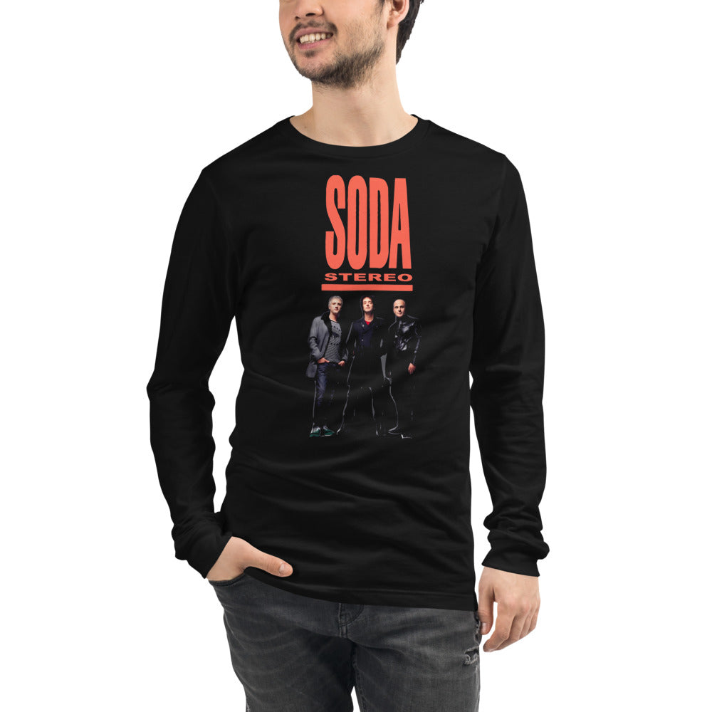 Soda Stereo Reunion Tour Photo manga larga negra modelo masculino