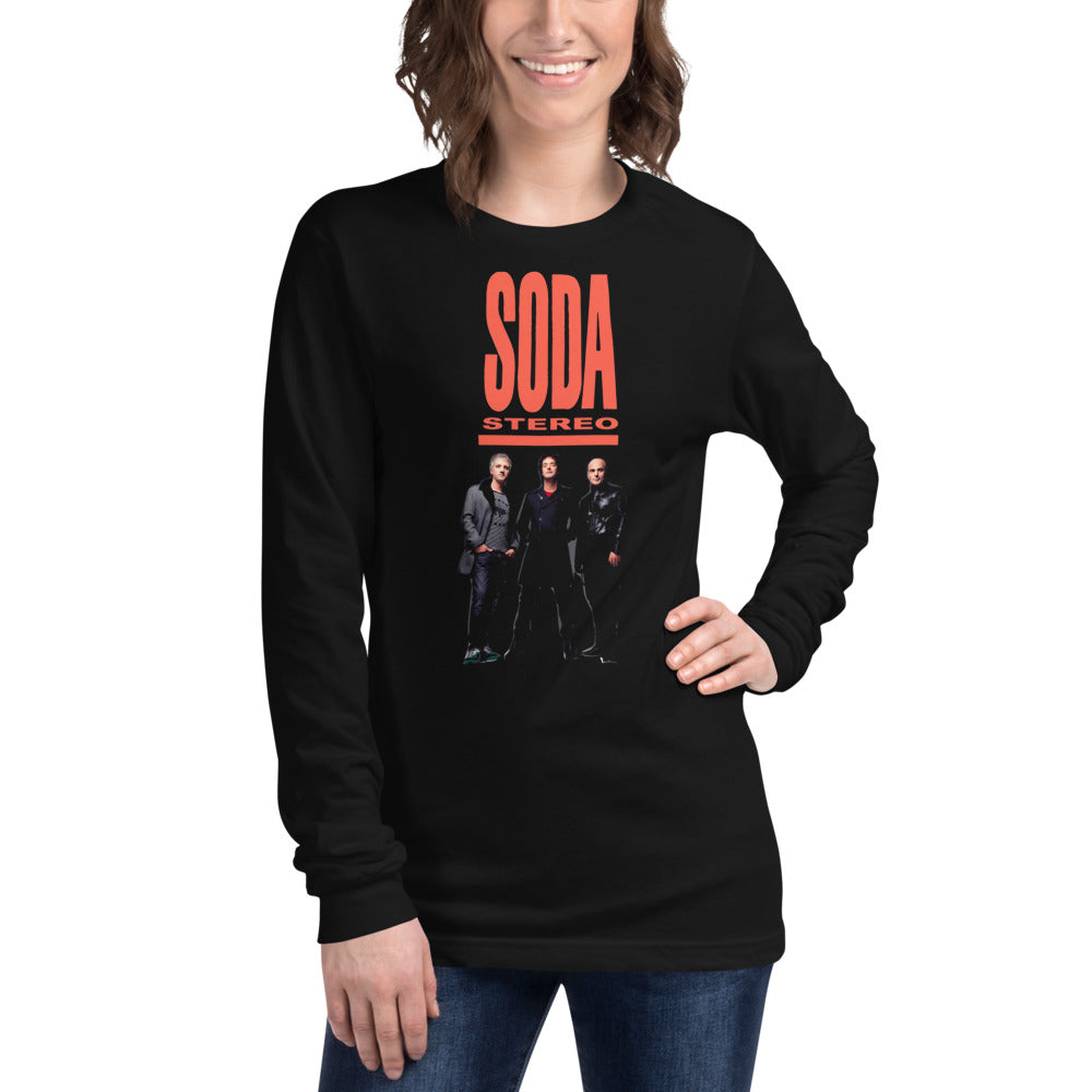 Soda Stereo Reunion Tour Photo manga larga negra modelo femenina