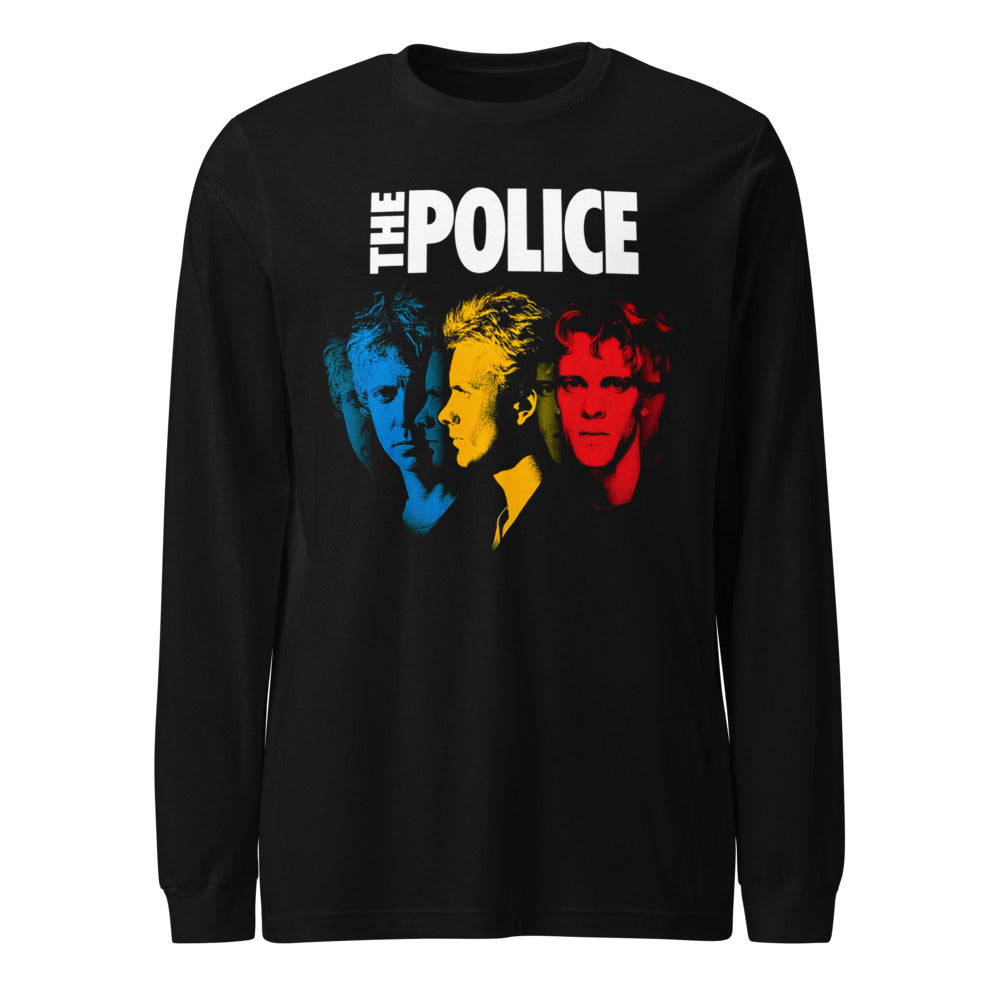 The Police Band Retro manga larga negra frente