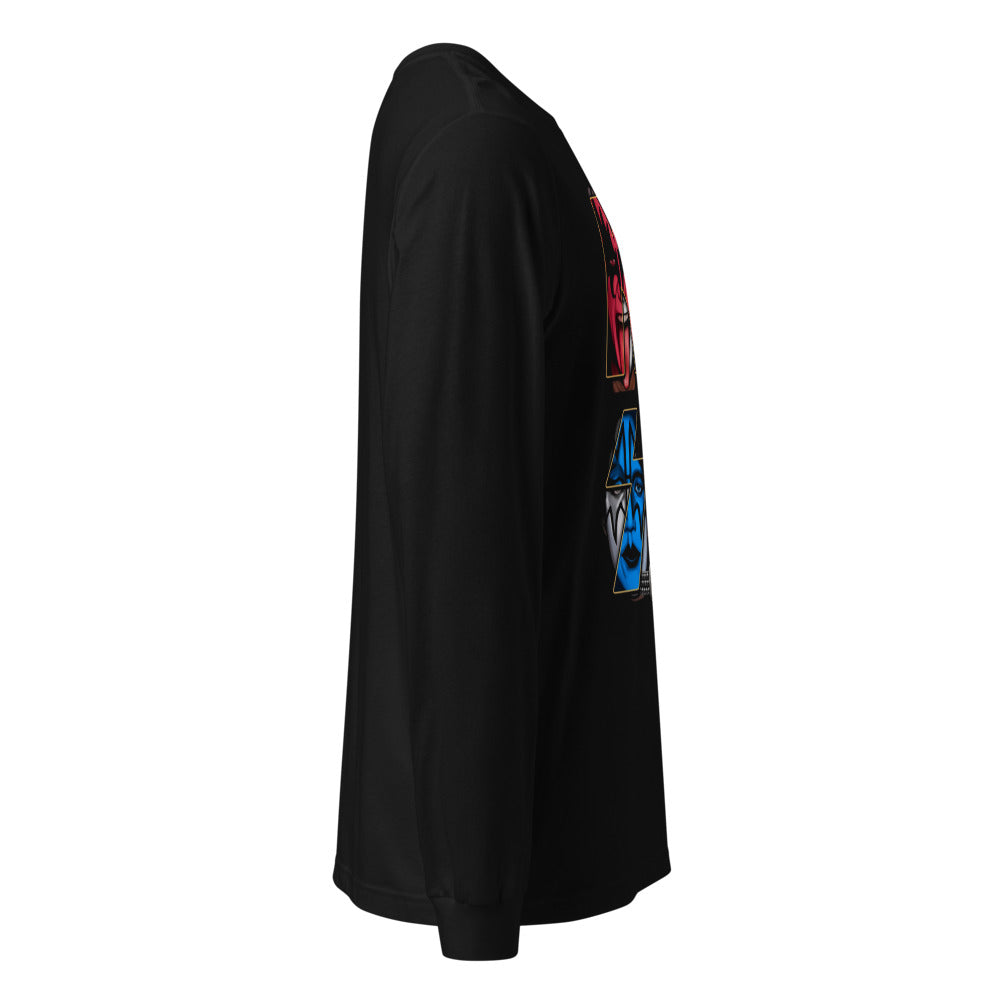 KISS Band Faces Emblem manga larga negra lateral