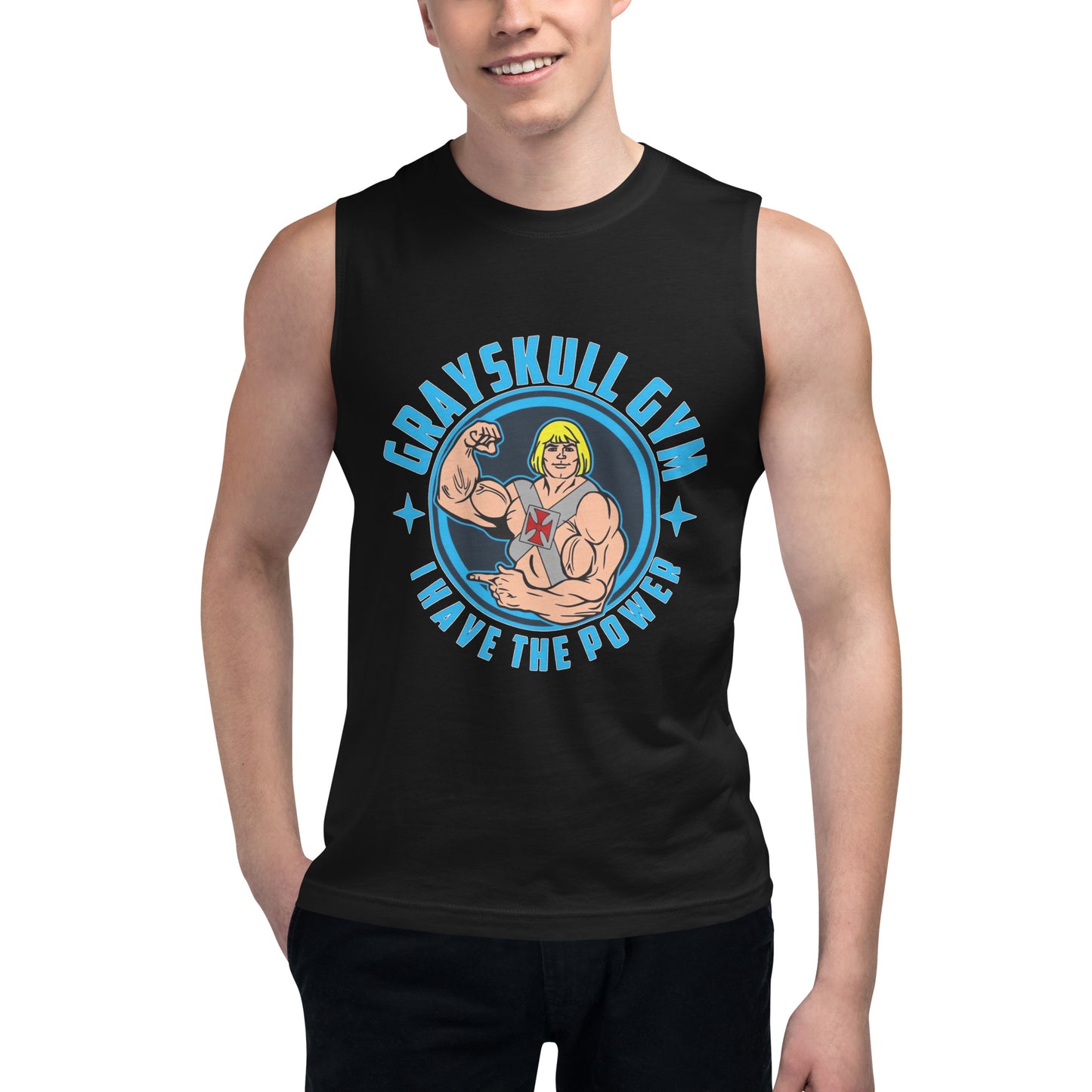 Camiseta sin mangas perfecta para entrenar, Camiseta Grayskull Gym compra en línea y experimenta el mejor servicio al cliente. envíos internacionales.