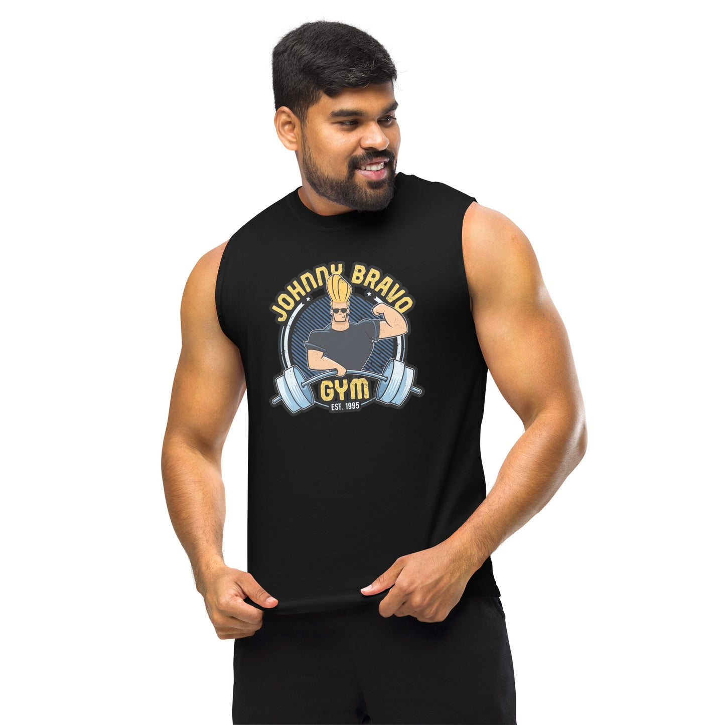 Camiseta sin mangas perfecta para entrenar, Camiseta Johny Bravo Gym comprala en línea y experimenta el mejor servicio al cliente.
