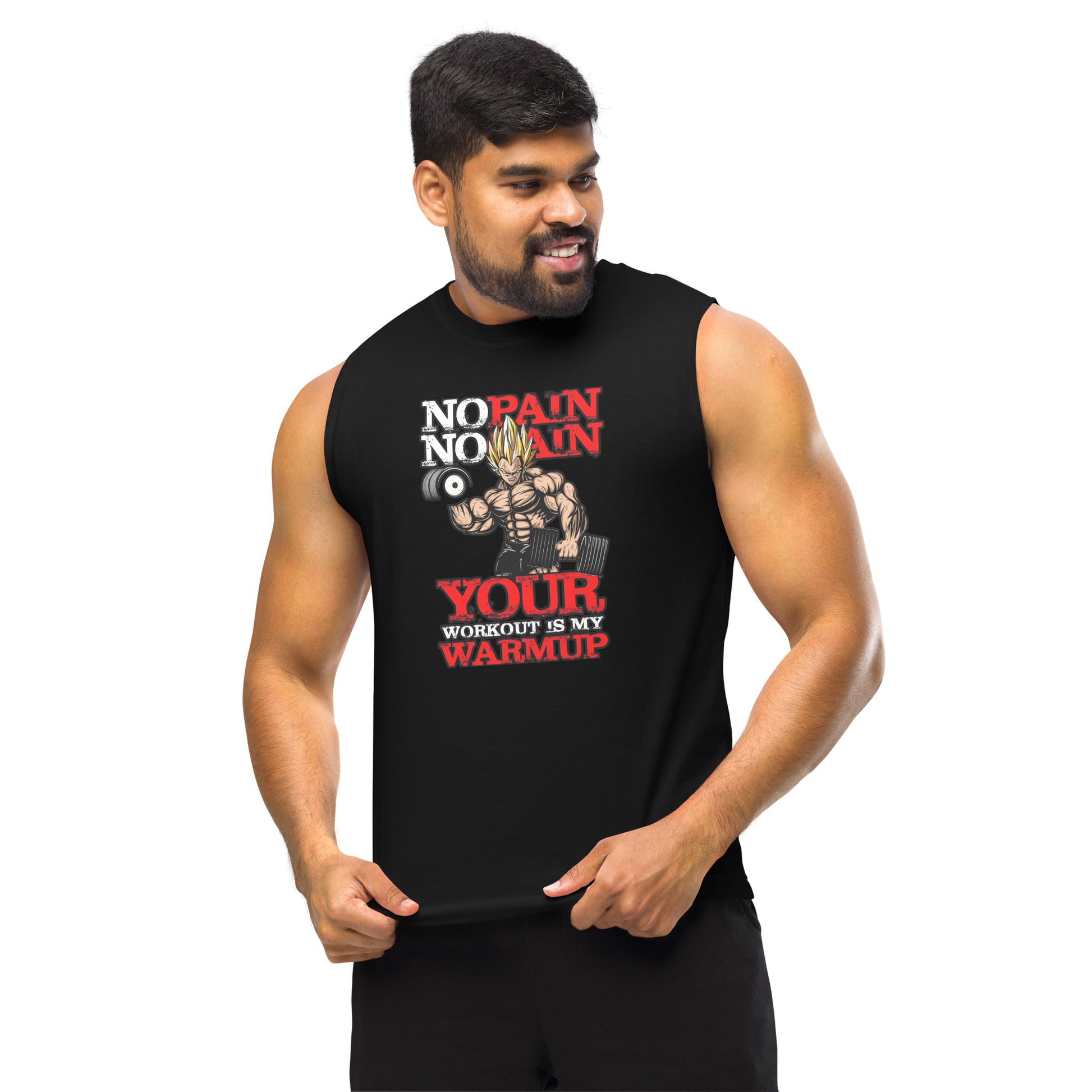 Camiseta sin mangas perfecta para entrenar, No pain Vegeta Gym comprala en línea y experimenta el mejor servicio al cliente. envíos internacionales