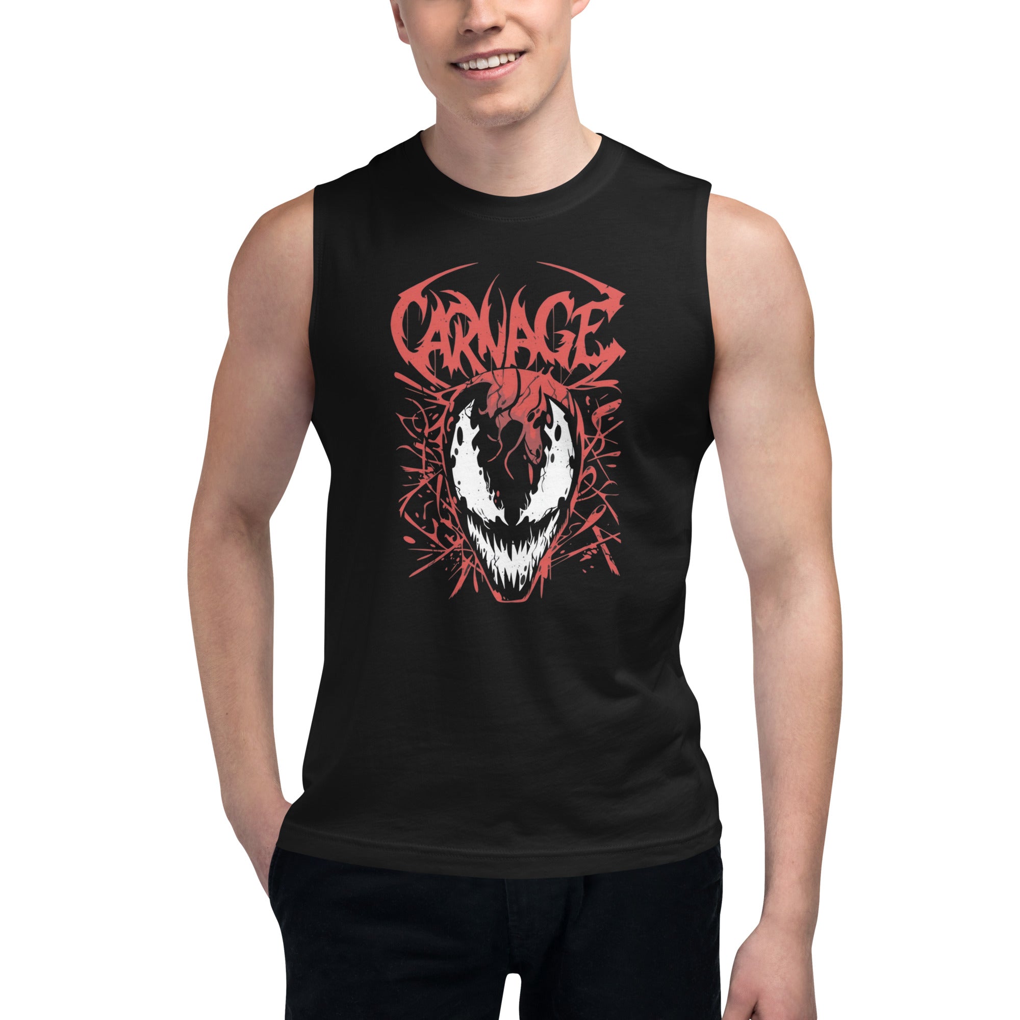 Camiseta sin Mangas Carnage, Nuestras Camisetas son unisex disponibles en la mejor tienda online, compra ahora en Superstar!