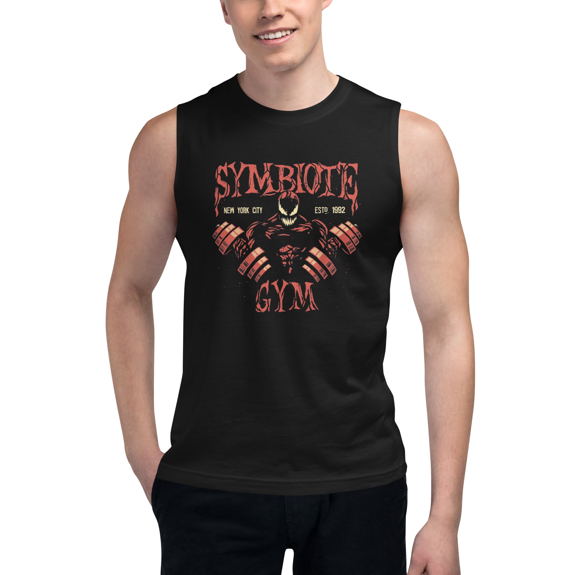 Camiseta sin Mangas Symbiote Gym, Nuestras Camisetas son unisex disponibles en la mejor tienda online, compra ahora en Superstar!