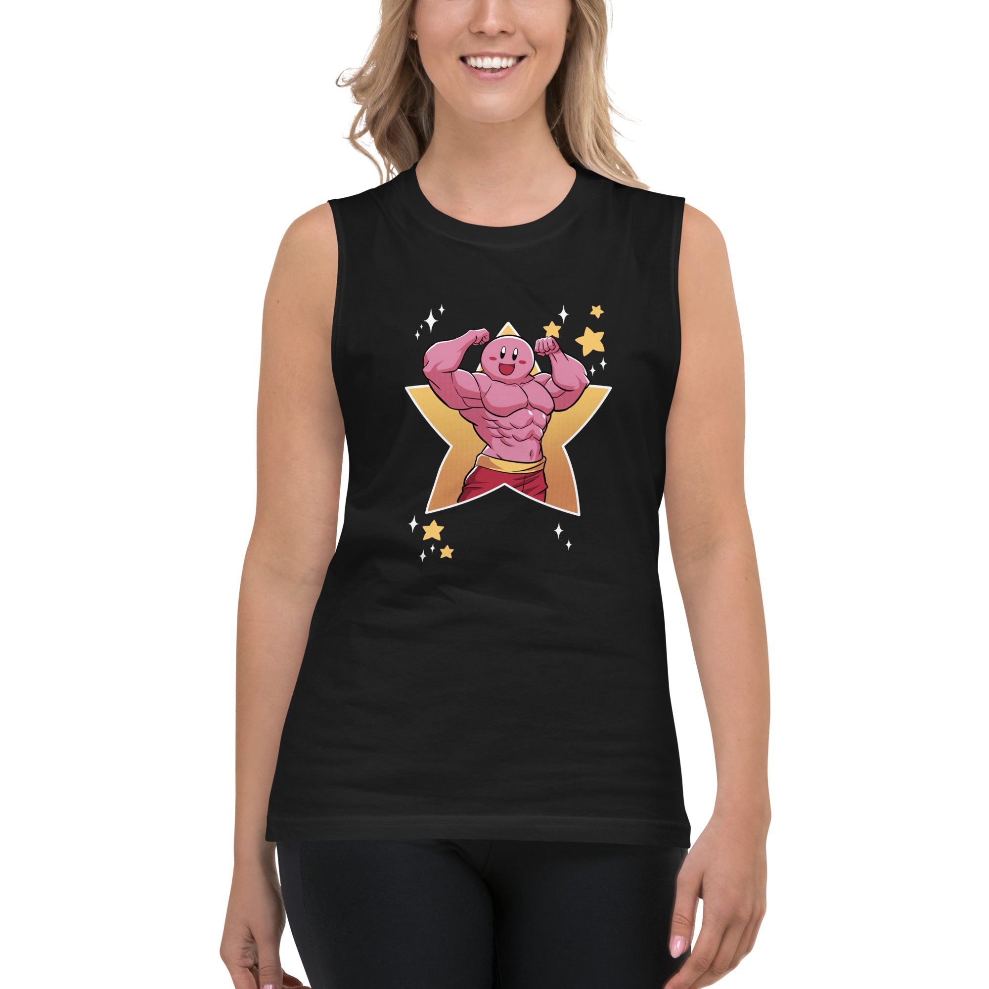 Playera sin Mangas de Músculos de Kirby, Disponible en la mejor tienda online para comprar tu merch favorita, la mejor Calidad, compra en Superstar! 