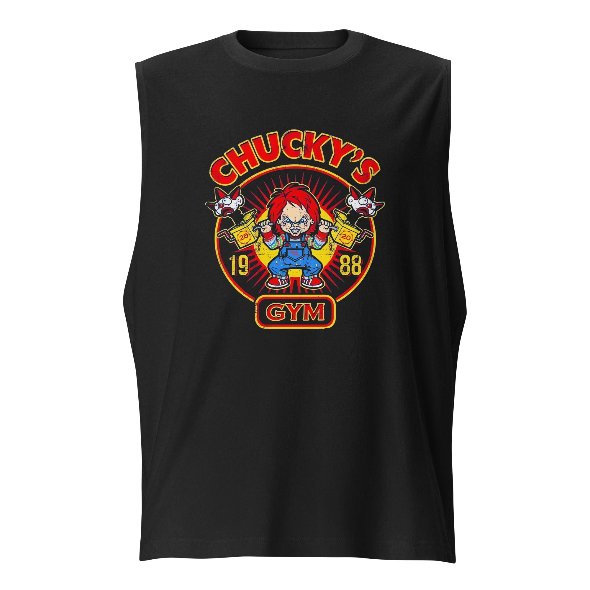 Playera sin Mangas de Chucky's Gym, Disponible en la mejor tienda online para comprar tu merch favorita, la mejor Calidad, compra Ahora en Superstar! 