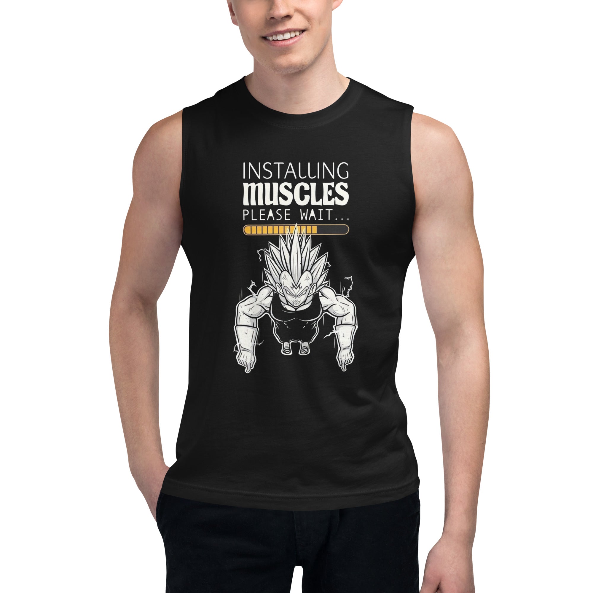 Playera sin Mangas Installing Muscles, Disponible en la mejor tienda online para comprar tu merch favorita, la mejor Calidad, compra en Superstar! 
