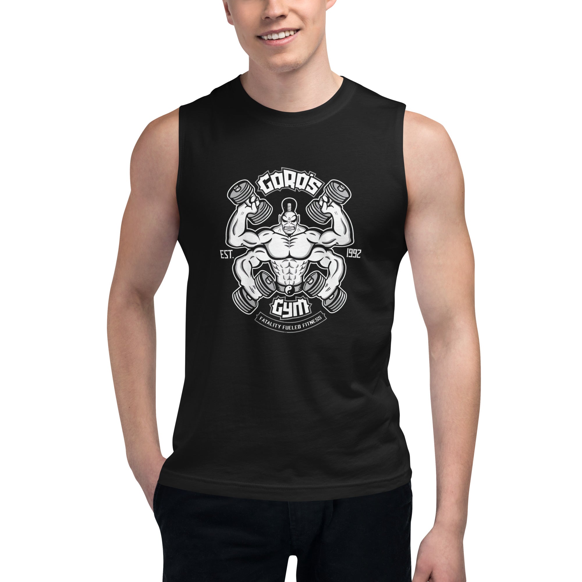 Playera sin Mangas de Goro's Gym, Disponible en la mejor tienda online para comprar tu merch favorita, la mejor Calidad, compra Ahora en Superstar! 
