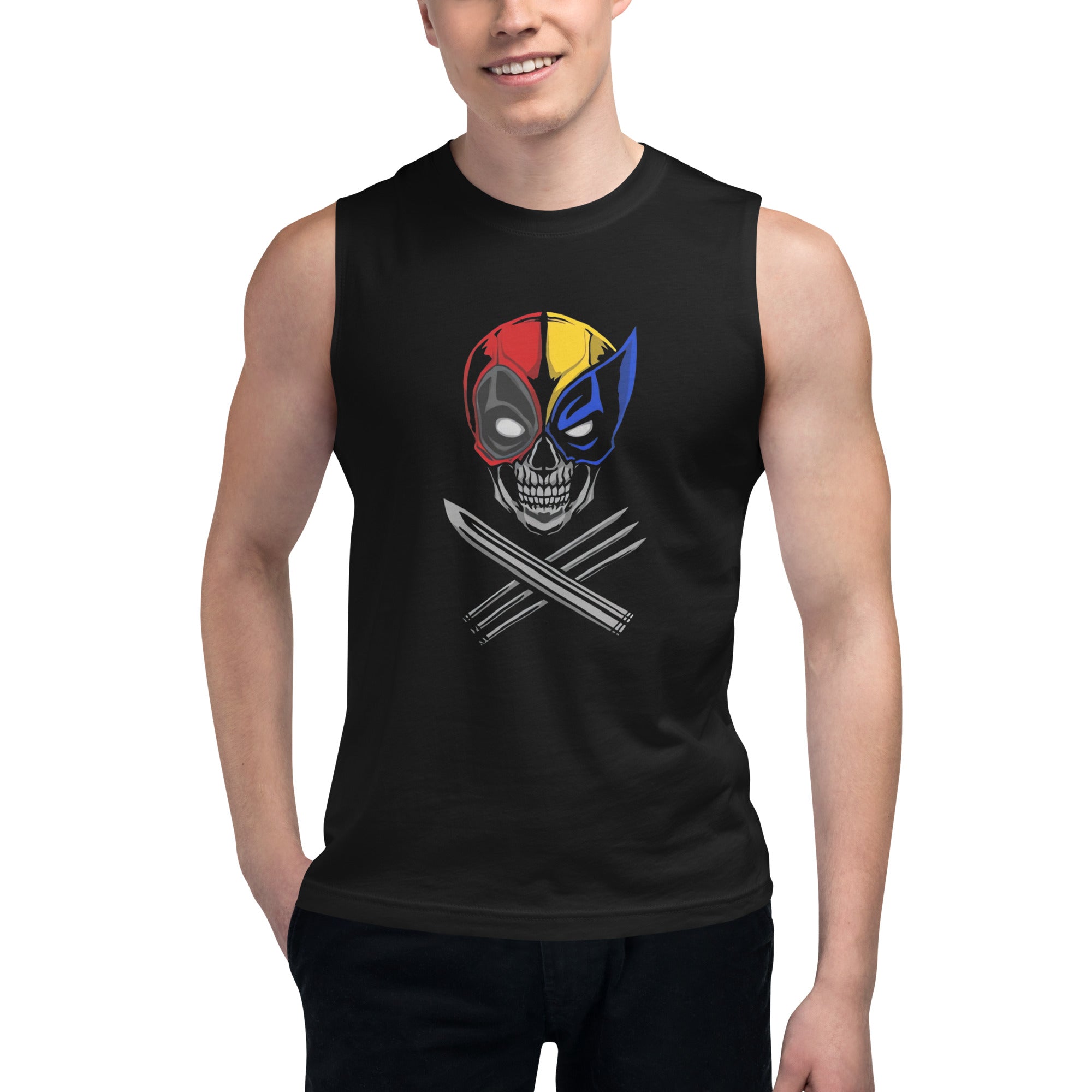Playera sin Mangas Adamantium Skull, Disponible en la mejor tienda online para comprar tu merch favorita, la mejor Calidad, compra en Superstar! 