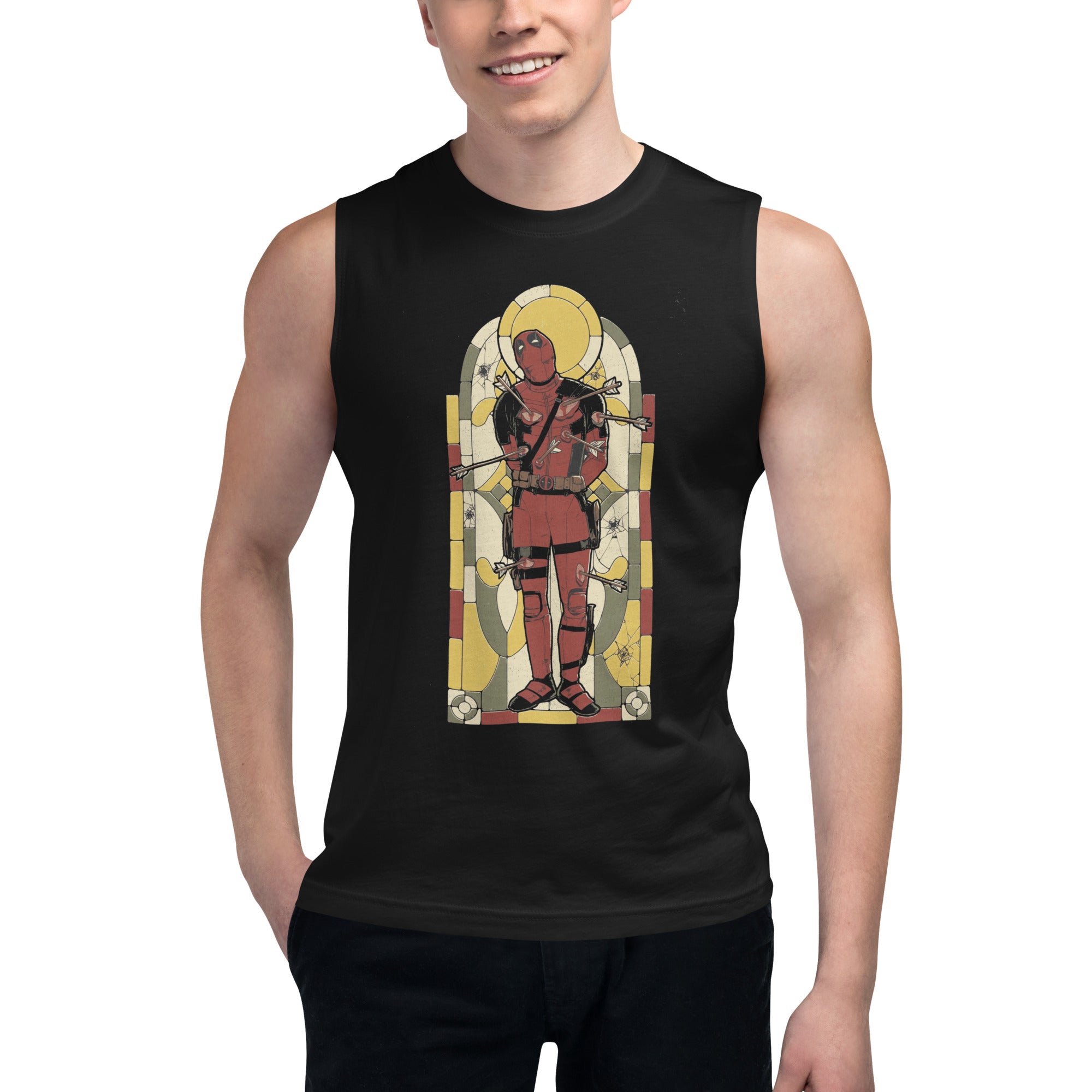 Playera sin mangas San Deadpool, Disponible en la mejor tienda online para comprar tu merch favorita, la mejor Calidad, compra en Superstar! 