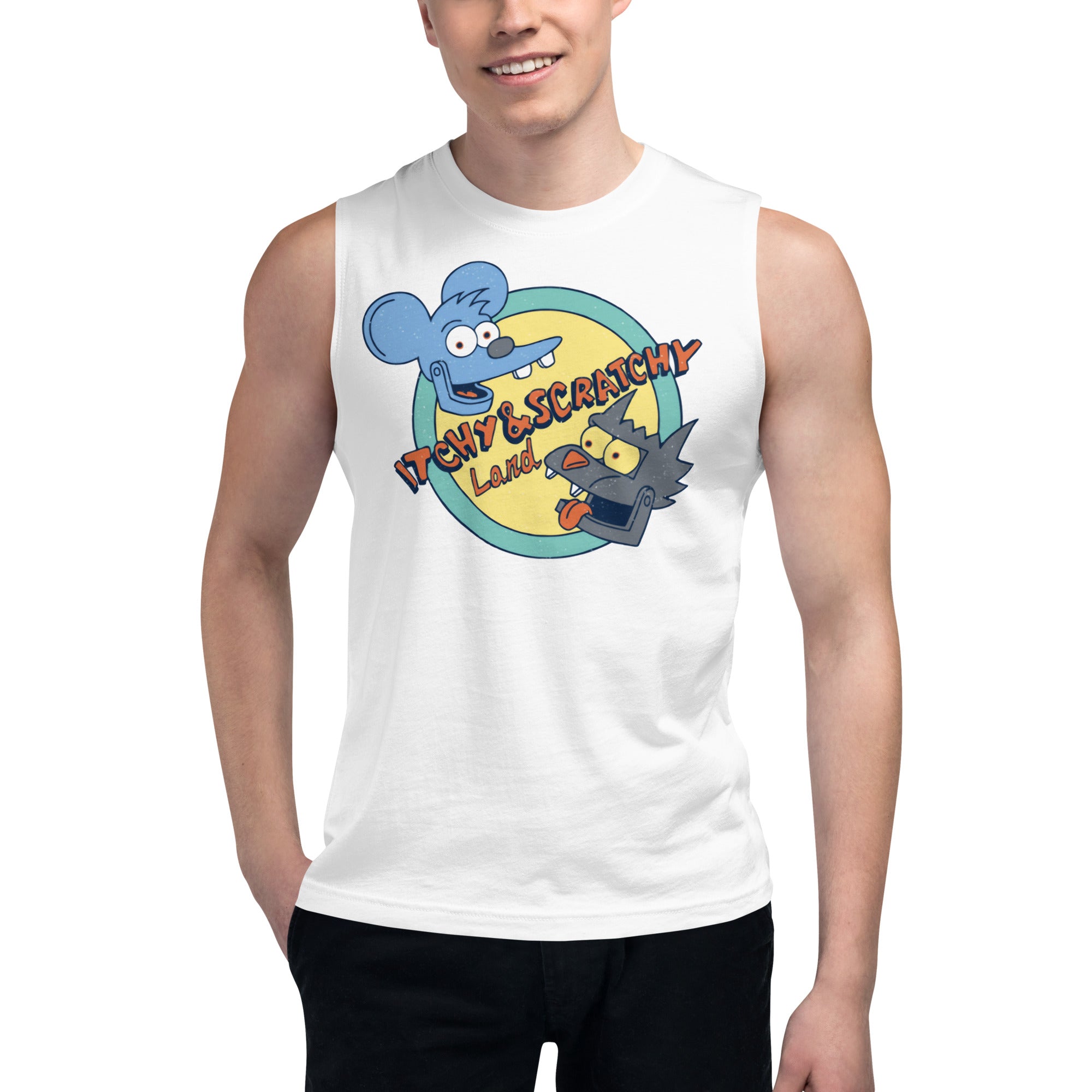 Camiseta sin Mangas itchy and scratchy, Nuestras Camisetas son unisex disponibles en la mejor tienda online, compra ahora en Superstar!