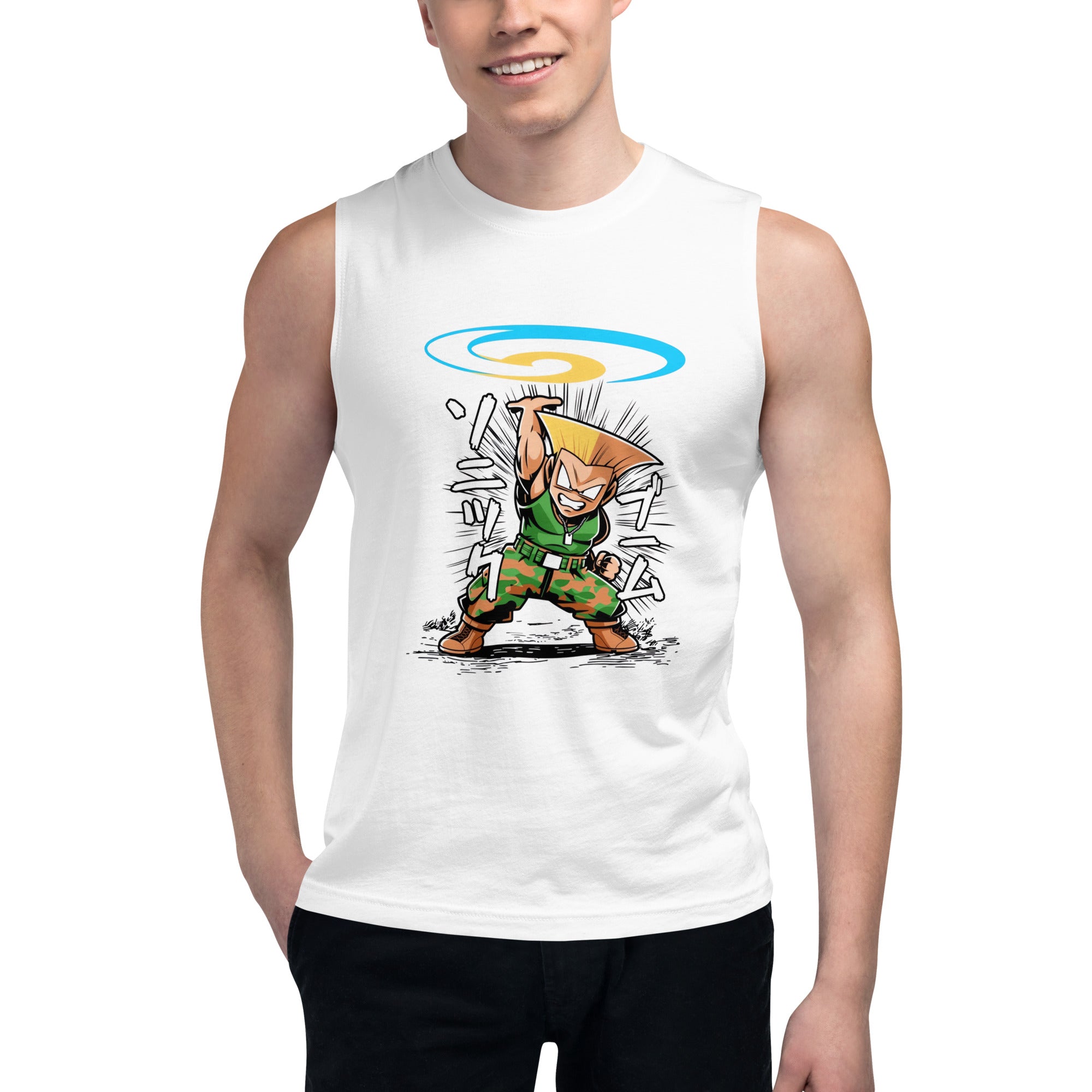 Camiseta sin Mangas Krilin Guile, Nuestras Camisetas son unisex disponibles en la mejor tienda online,  compra ahora en Superstar!
