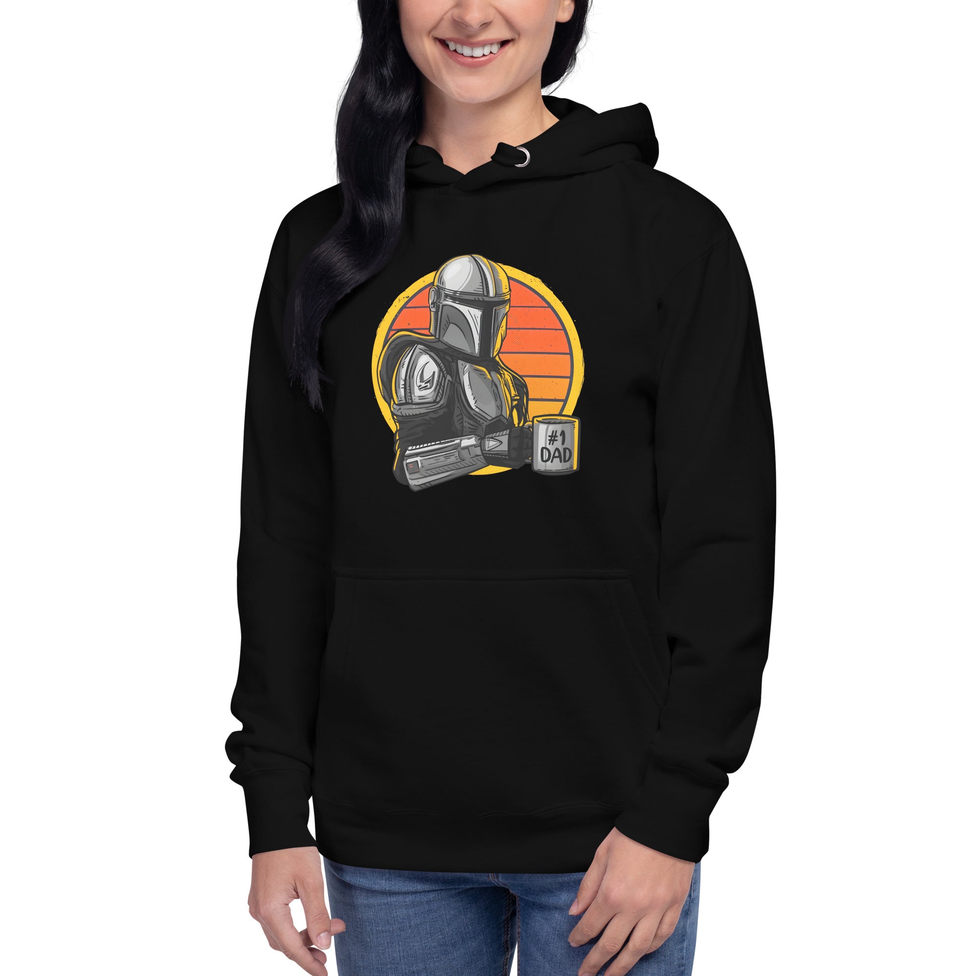Sudadero con Capucha #1 Dad Mandalorian Disponible en la mejor tienda online para comprar tu merch favorita, la mejor Calidad, compra Ahora!