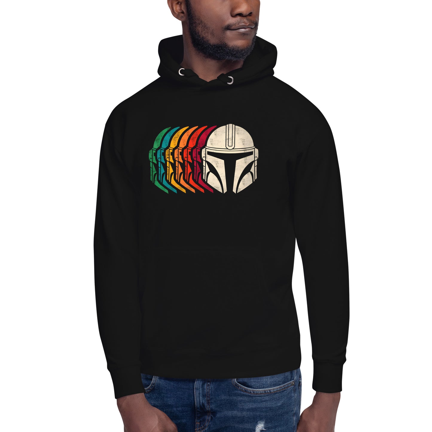 Hoodie Retro Mandalorian Disponible en la mejor tienda online para comprar tu merch favorita, la mejor Calidad, compra Ahora en Superstar!