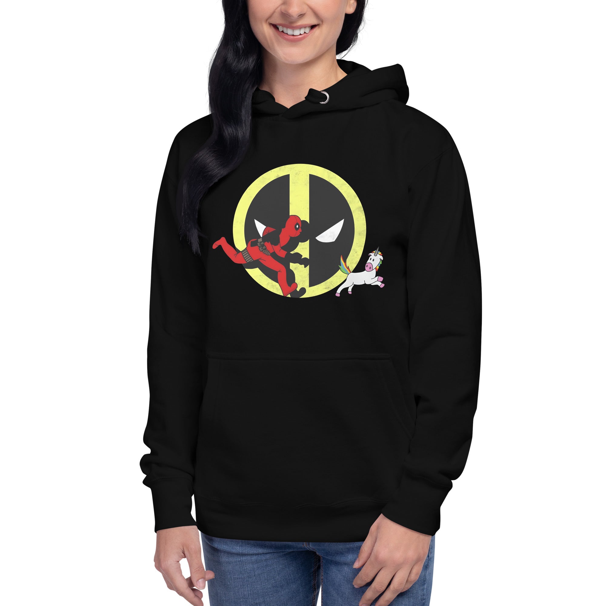 Hoodie Deadpool Unicorn Disponible en Superstar, la mejor tienda online para comprar tu merch favorita, la mejor Calidad, compra Ahora en Superstar!