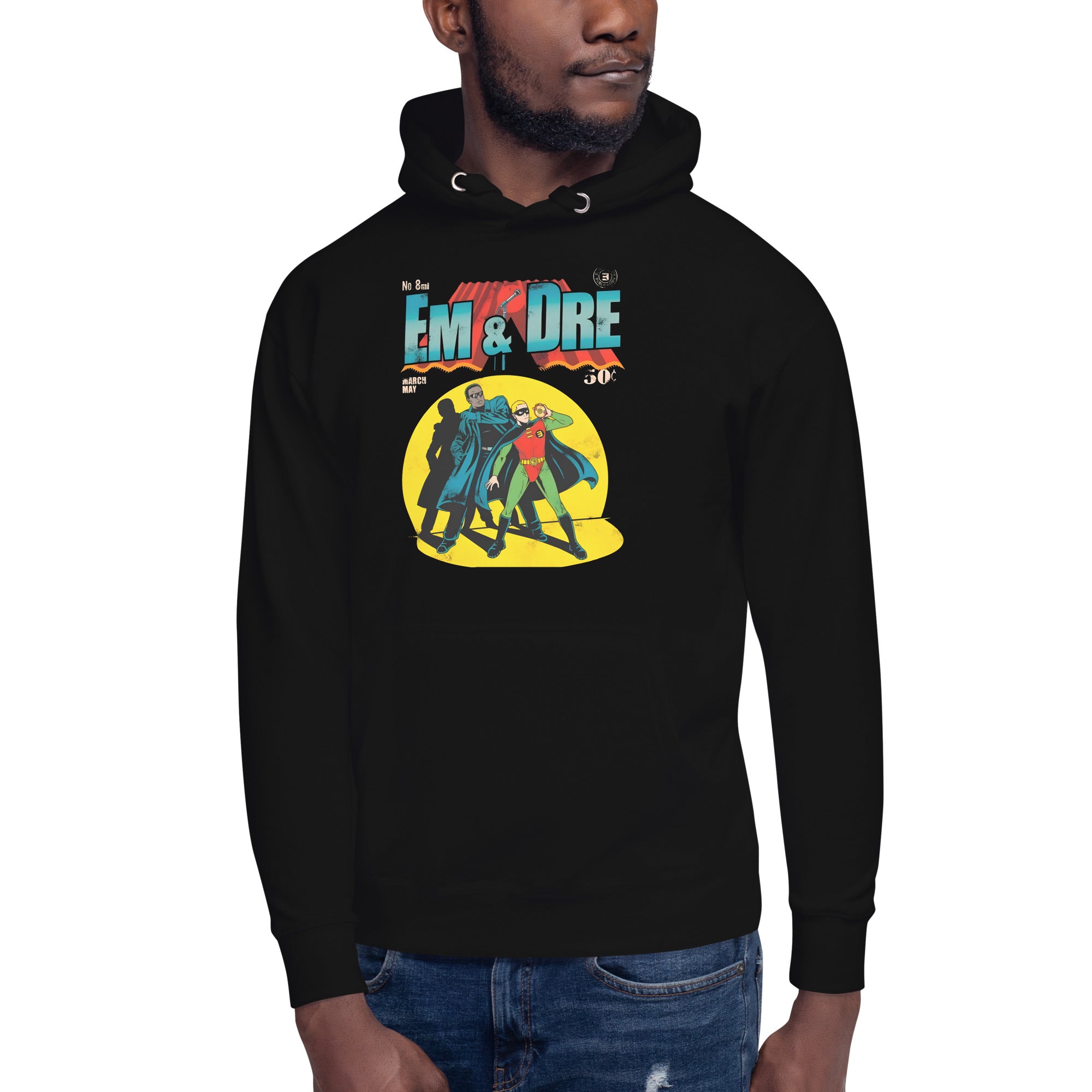 Hoodie Batman Em & Dre Disponible en la mejor tienda online para comprar tu merch favorita, la mejor Calidad, compra Ahora en Superstar!