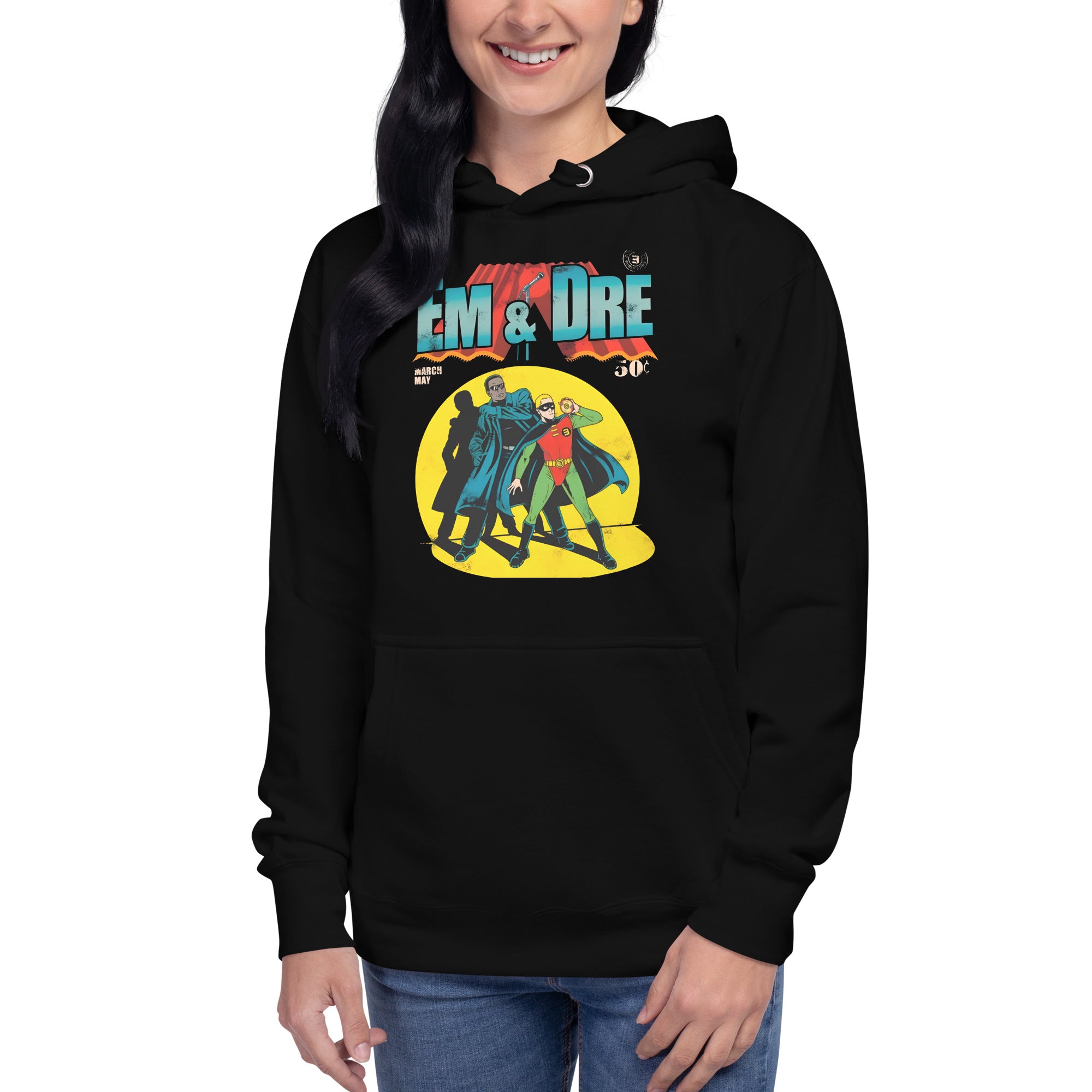 Hoodie Batman Em & Dre Disponible en la mejor tienda online para comprar tu merch favorita, la mejor Calidad, compra Ahora en Superstar!