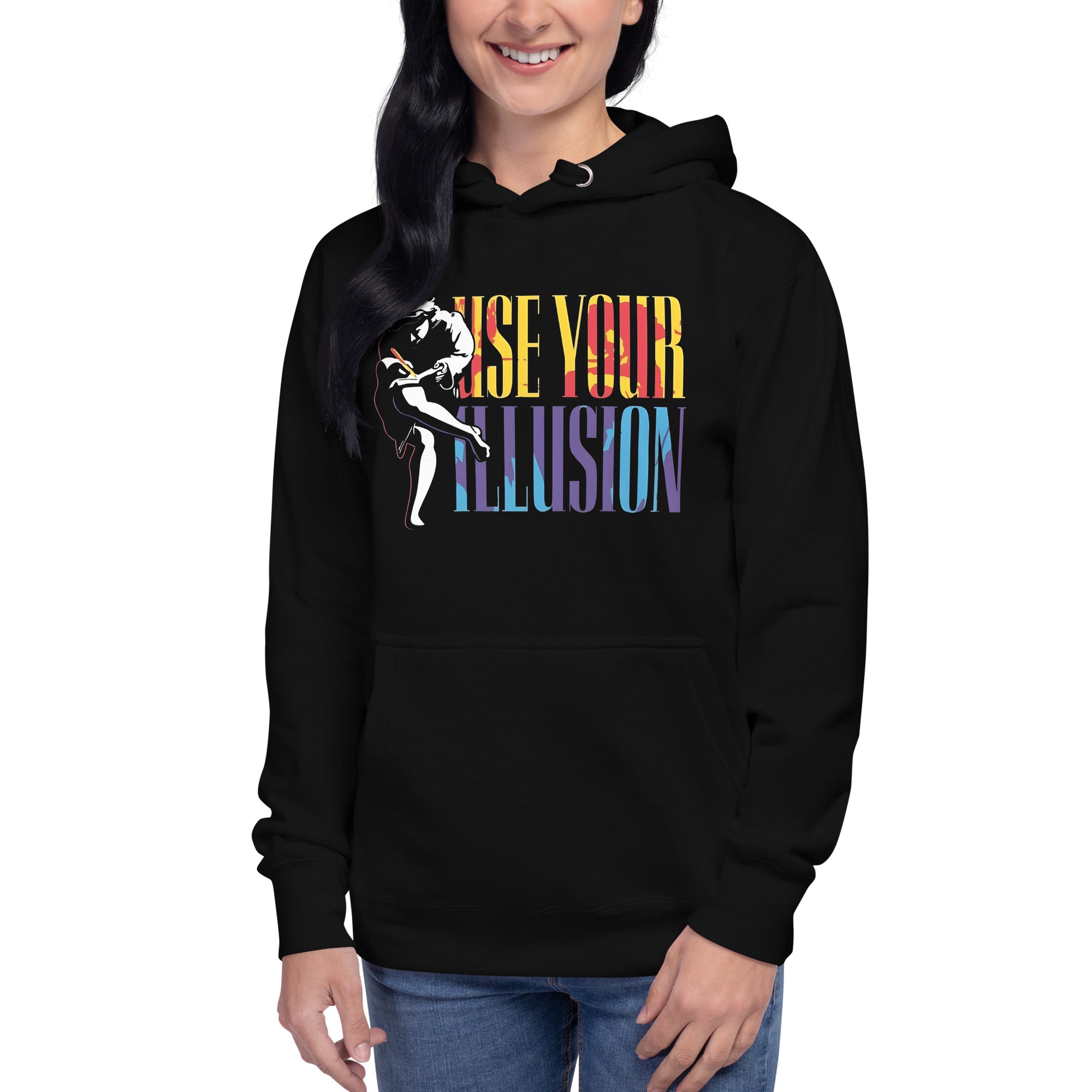 Sudadero con Capucha Use your Illusion Disponible en la mejor tienda online para comprar tu merch favorita, la mejor Calidad, compra Ahora!