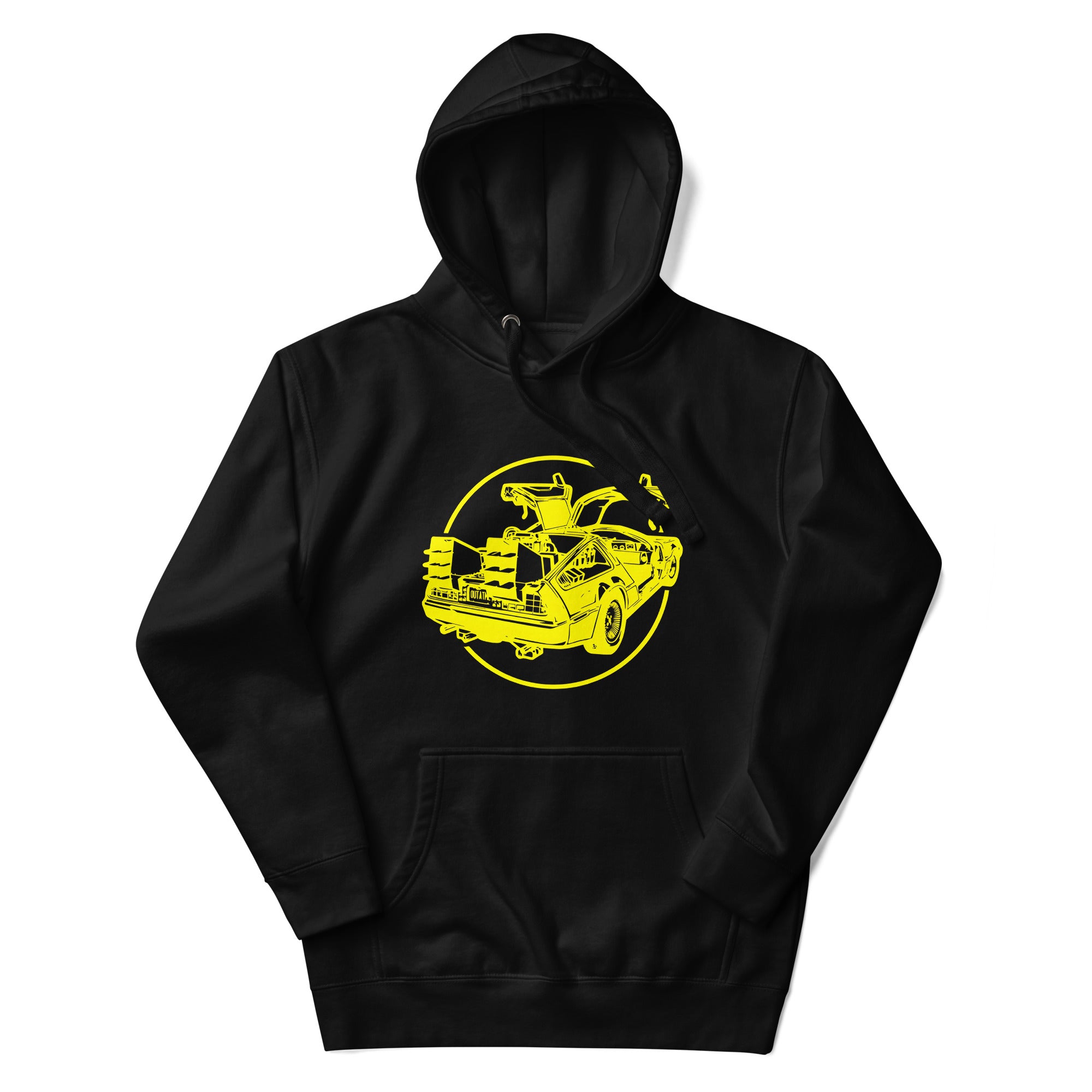 Hoodie Delorean Amarillo, Disponible en la mejor tienda online para comprar tu merch favorita, la mejor Calidad, compra Ahora en Superstar!