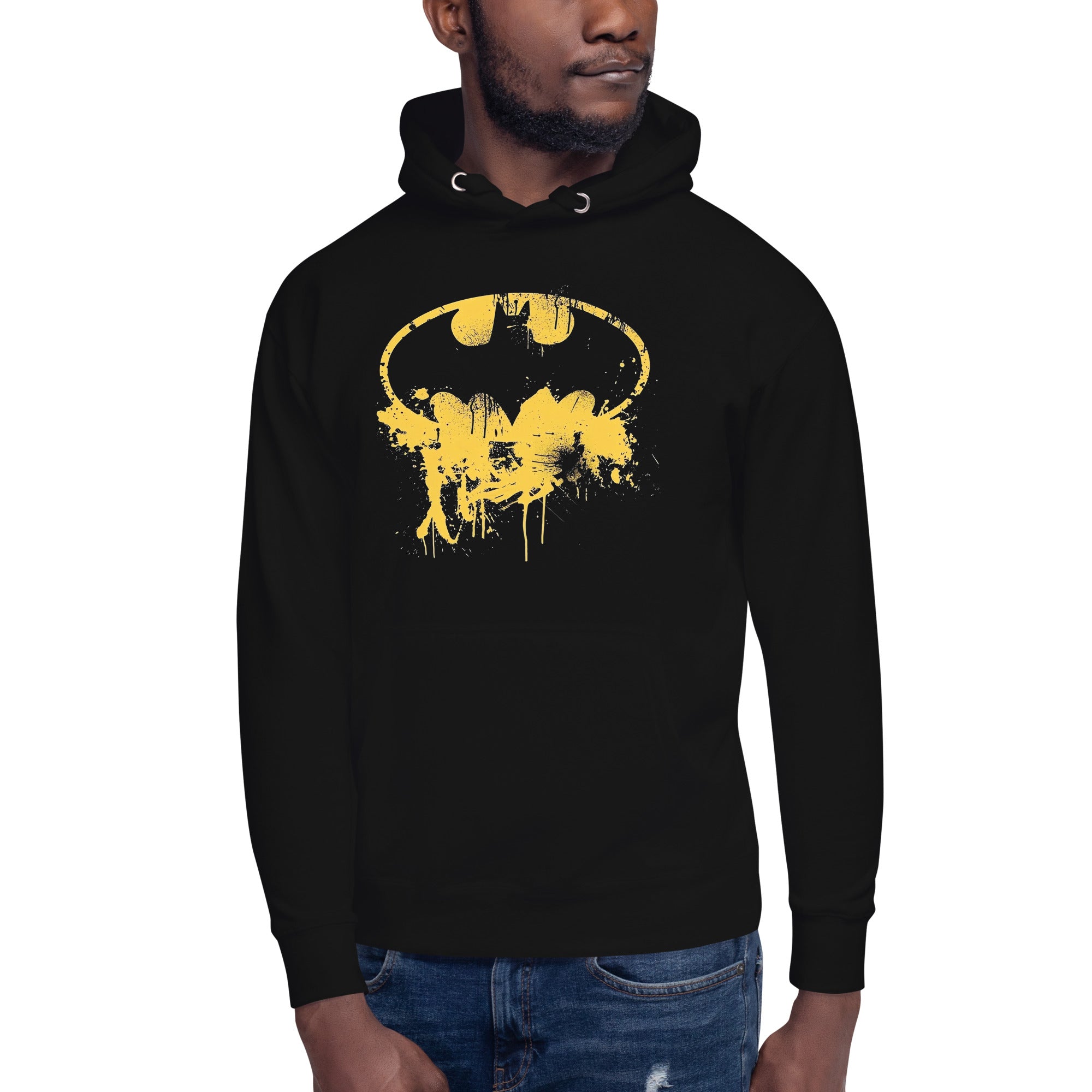 Hoodie Batman Paint, Disponible en Superstar, la mejor tienda online para comprar tu merch, la mejor calidad, comprala ahora en Superstar.