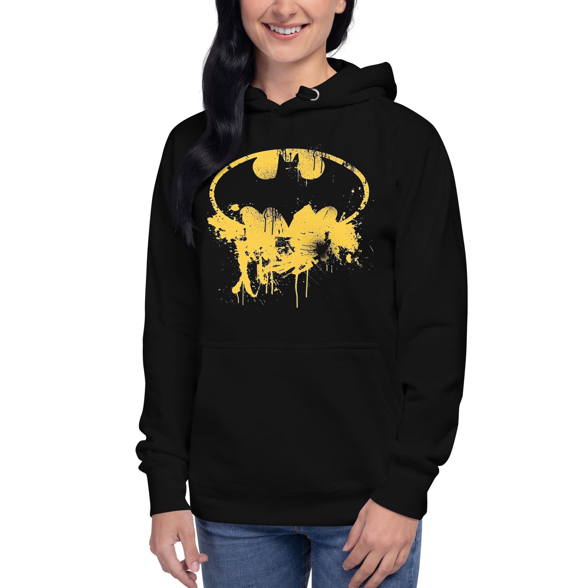 Hoodie Batman Paint, Disponible en Superstar, la mejor tienda online para comprar tu merch, la mejor calidad, comprala ahora en Superstar.