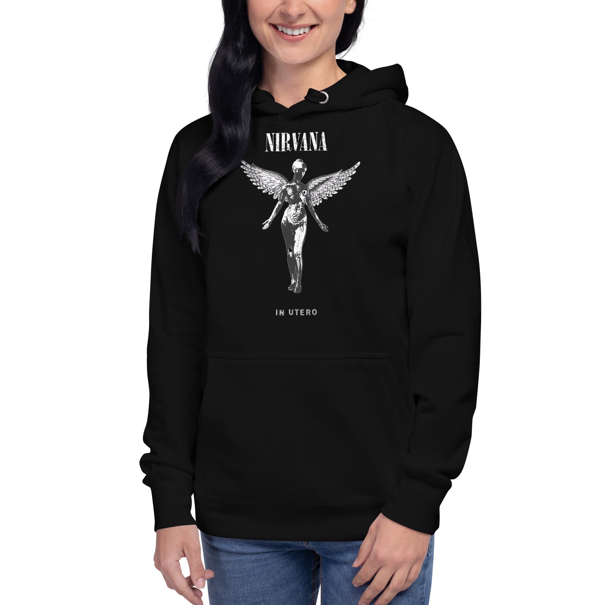 Hoodie Nirvana in Utero B.W, Disponible en la mejor tienda online para comprar tu merch favorita, la mejor Calidad, compra Ahora en Superstar!