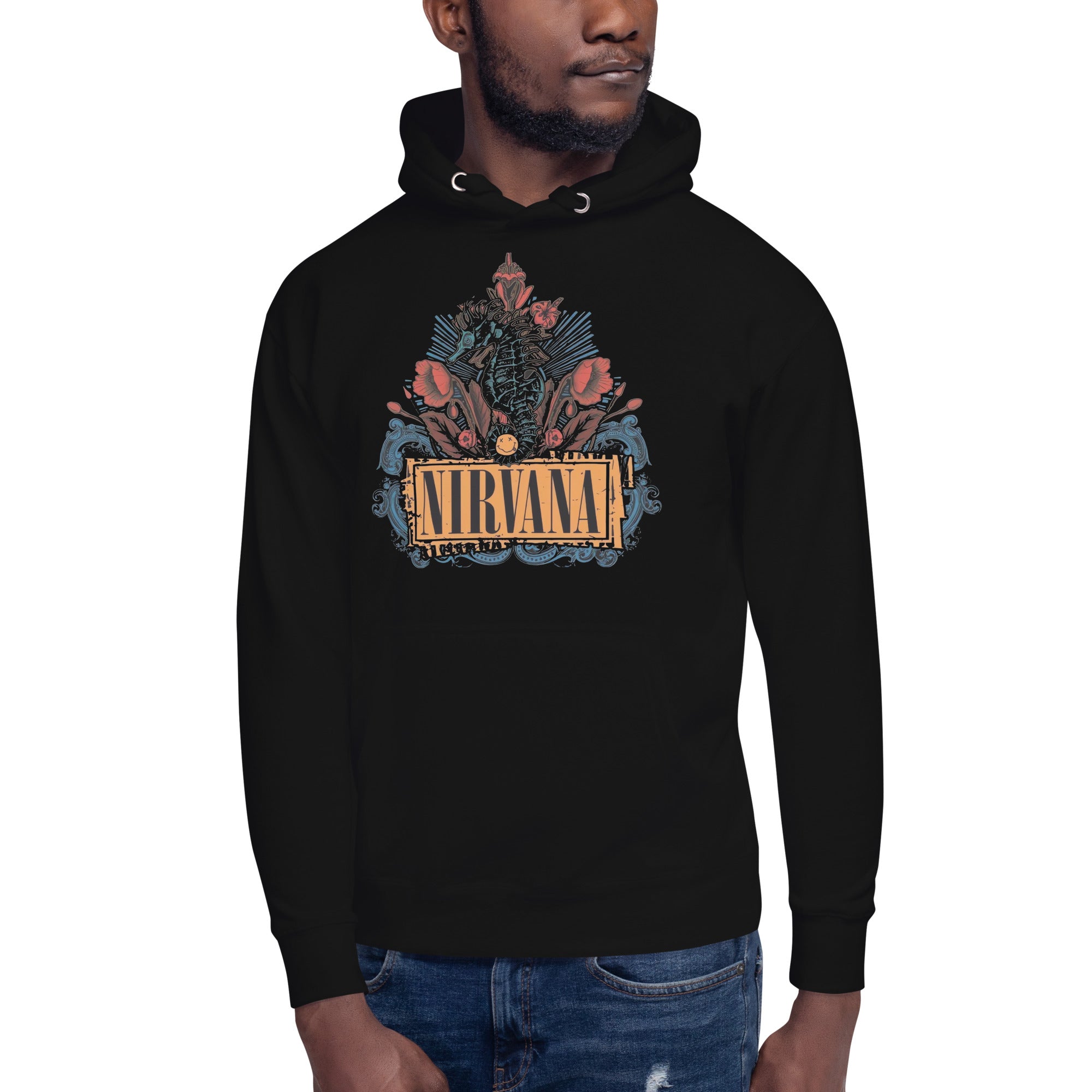 Sudadero con Capucha Nirvana Roses, Disponible en la mejor tienda online para comprar tu merch favorita, la mejor Calidad, compra Ahora en Superstar!