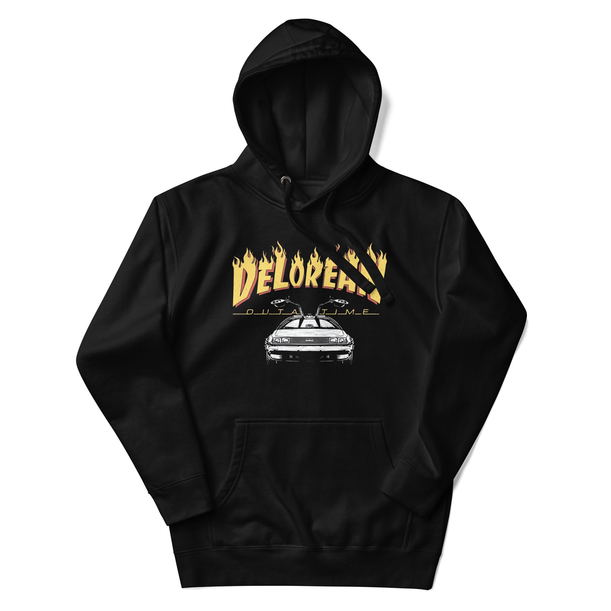 Hoodie Delorean Fire Disponible en la mejor tienda online para comprar tu merch favorita, la mejor Calidad, compra Ahora en Superstar!