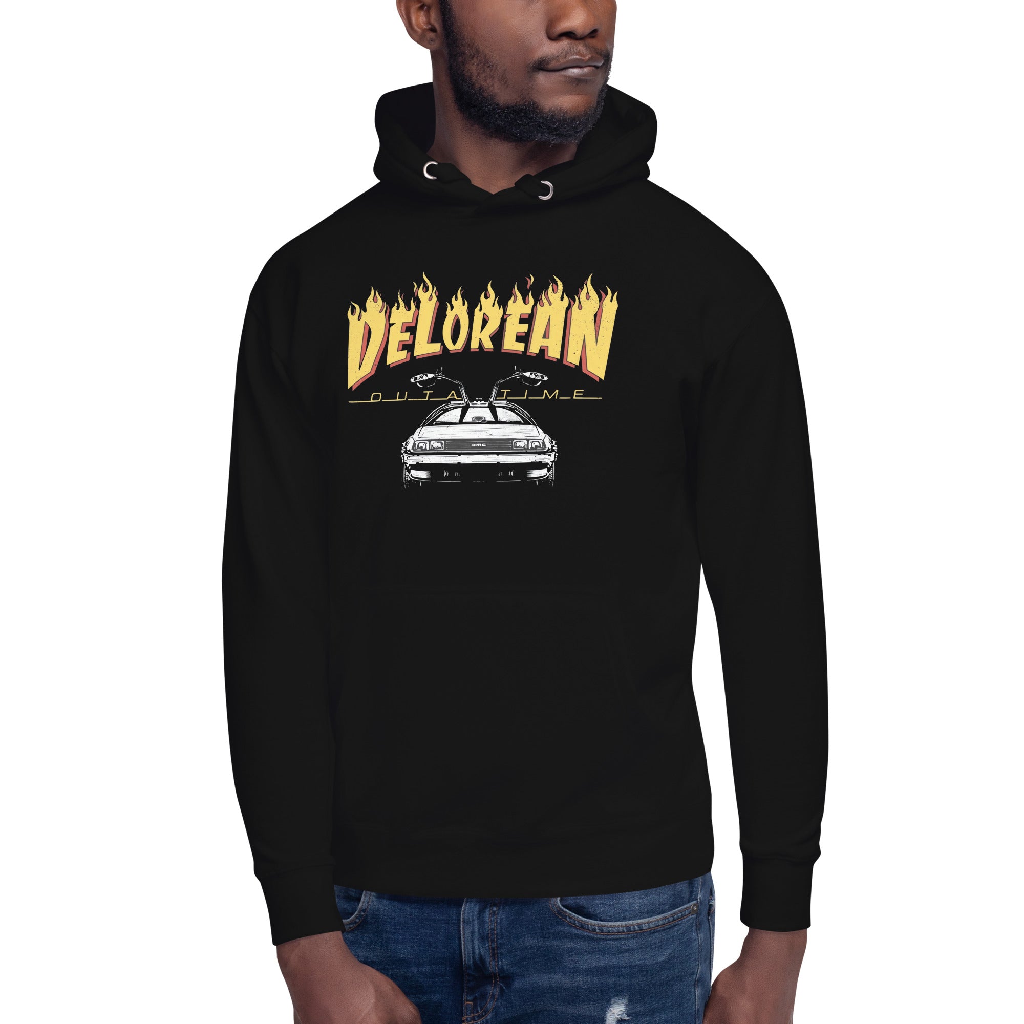 Hoodie Delorean Fire Disponible en la mejor tienda online para comprar tu merch favorita, la mejor Calidad, compra Ahora en Superstar!