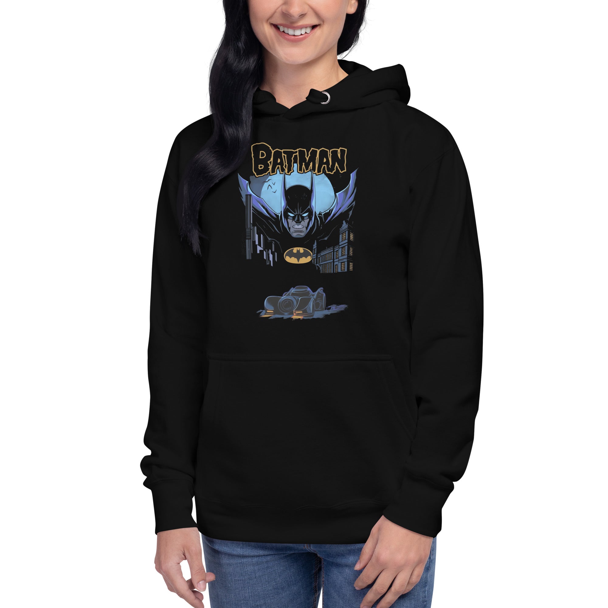 Hoodie Batimovil, Disponible en la mejor tienda online para comprar tu merch favorita, la mejor Calidad, compra Ahora en Superstar!