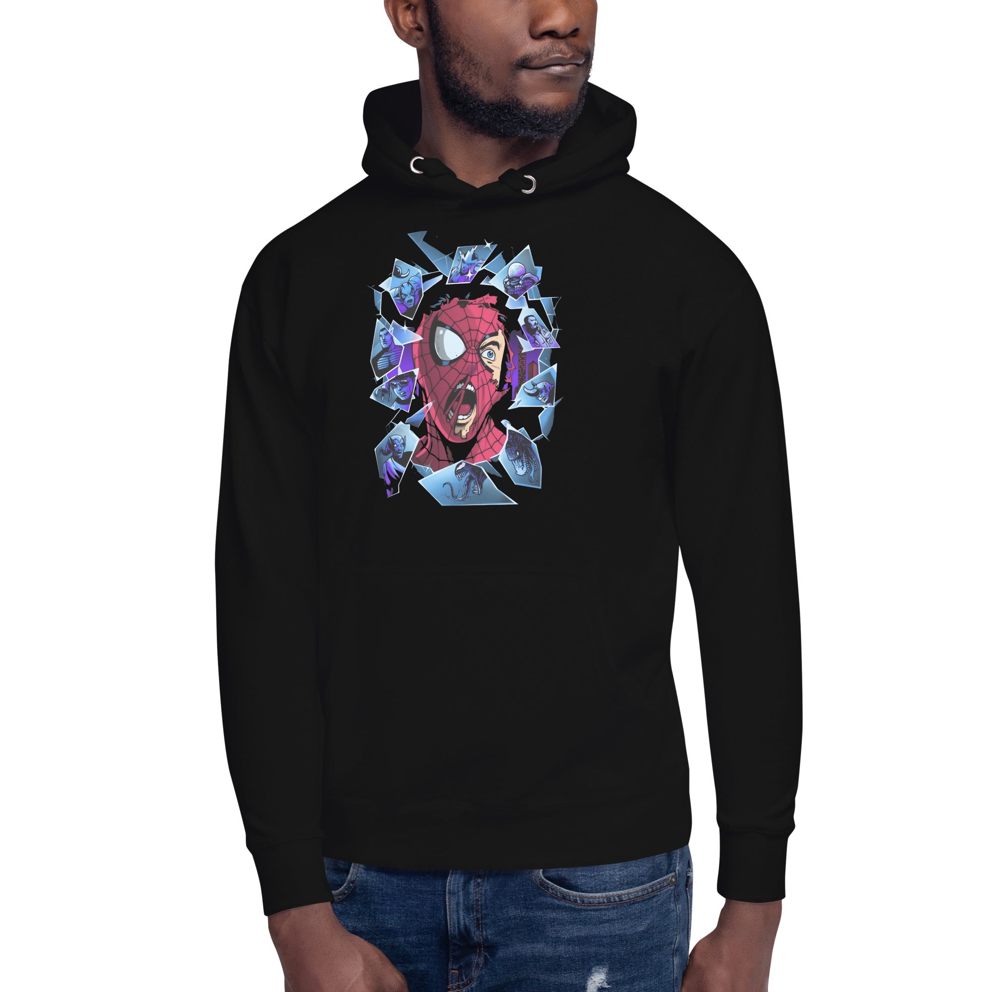 Hoodie Multiverso de Spiderman, Disponible en la mejor tienda online para comprar tu merch favorita, la mejor Calidad, compra Ahora en Superstar!