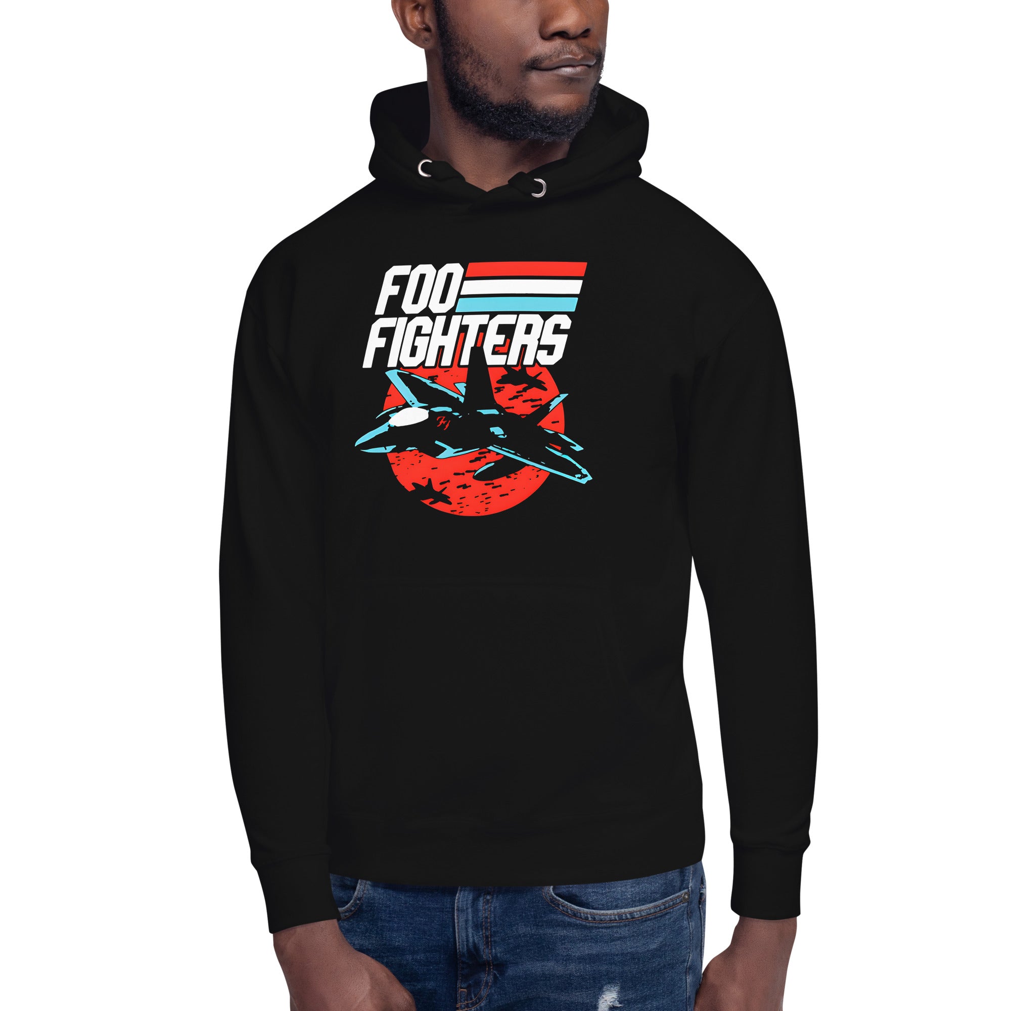 Hoodie Foo Fighters Gi Joe, basado en la mítica banda de rock disponible en todas las tallas de color negro. compra ahora en línea