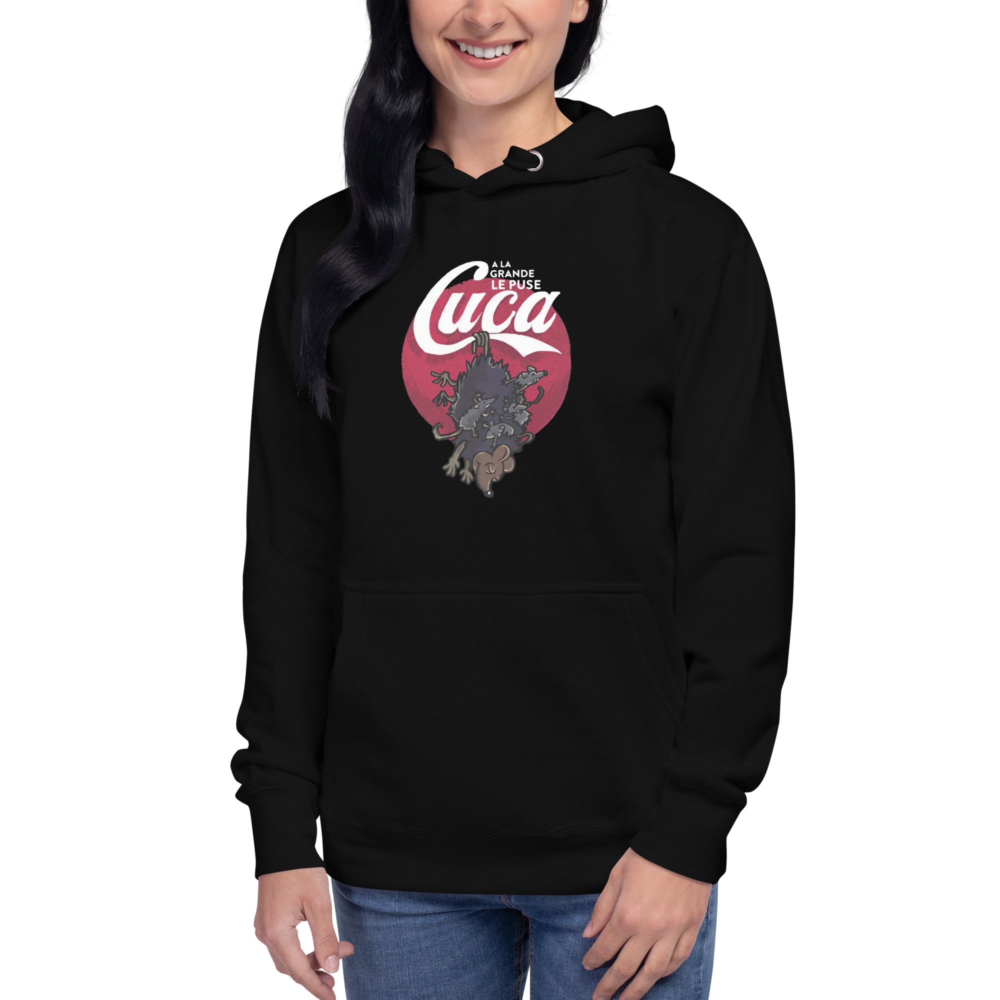 Hoodie A la Grande le puse Cuca, Disponible en la mejor tienda online para comprar tu merch favorita, la mejor Calidad, compra Ahora en Superstar!