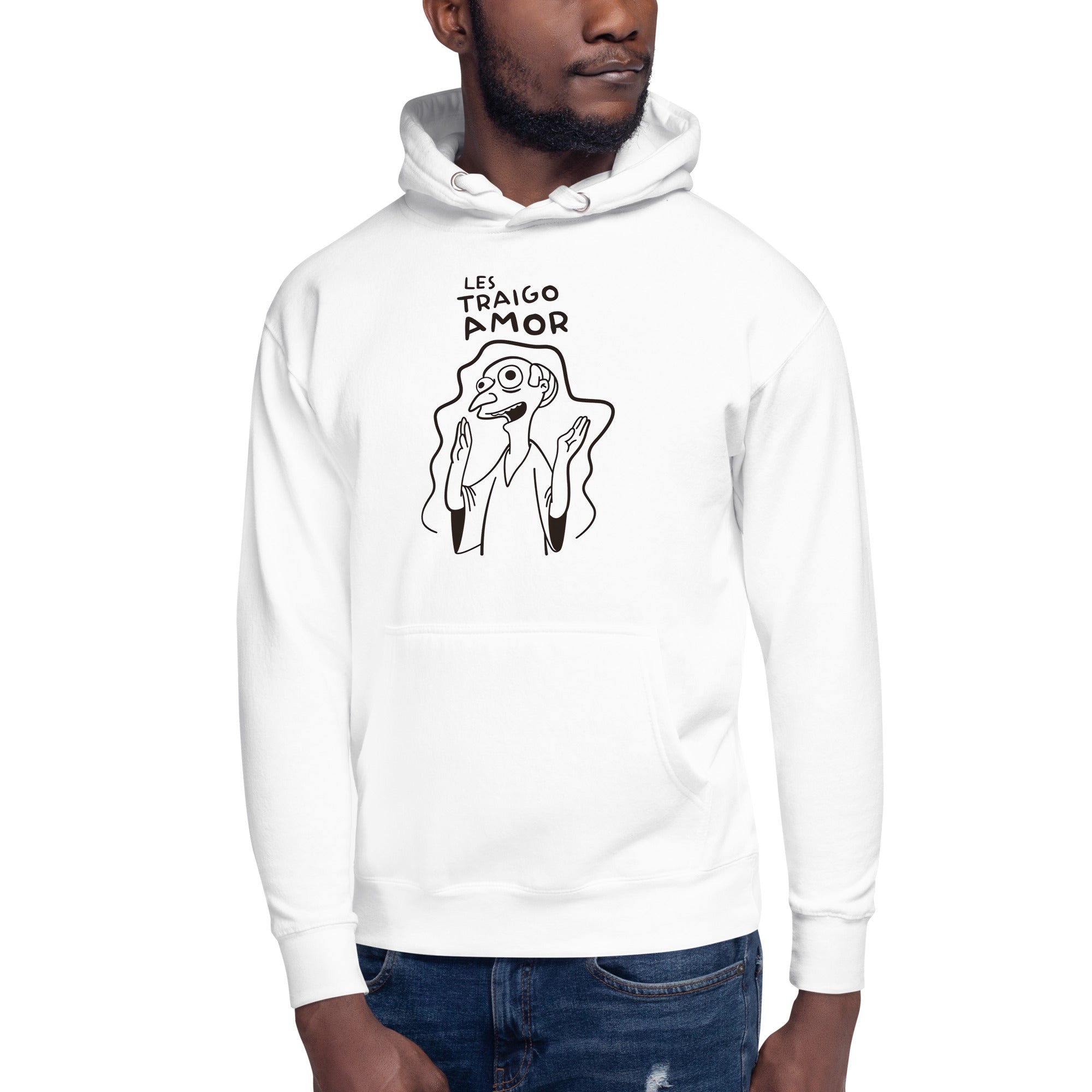 Hoodie Les Traigo Amor, Disponible en la mejor tienda online para comprar tu merch favorita, la mejor Calidad, compra Ahora en Superstar!