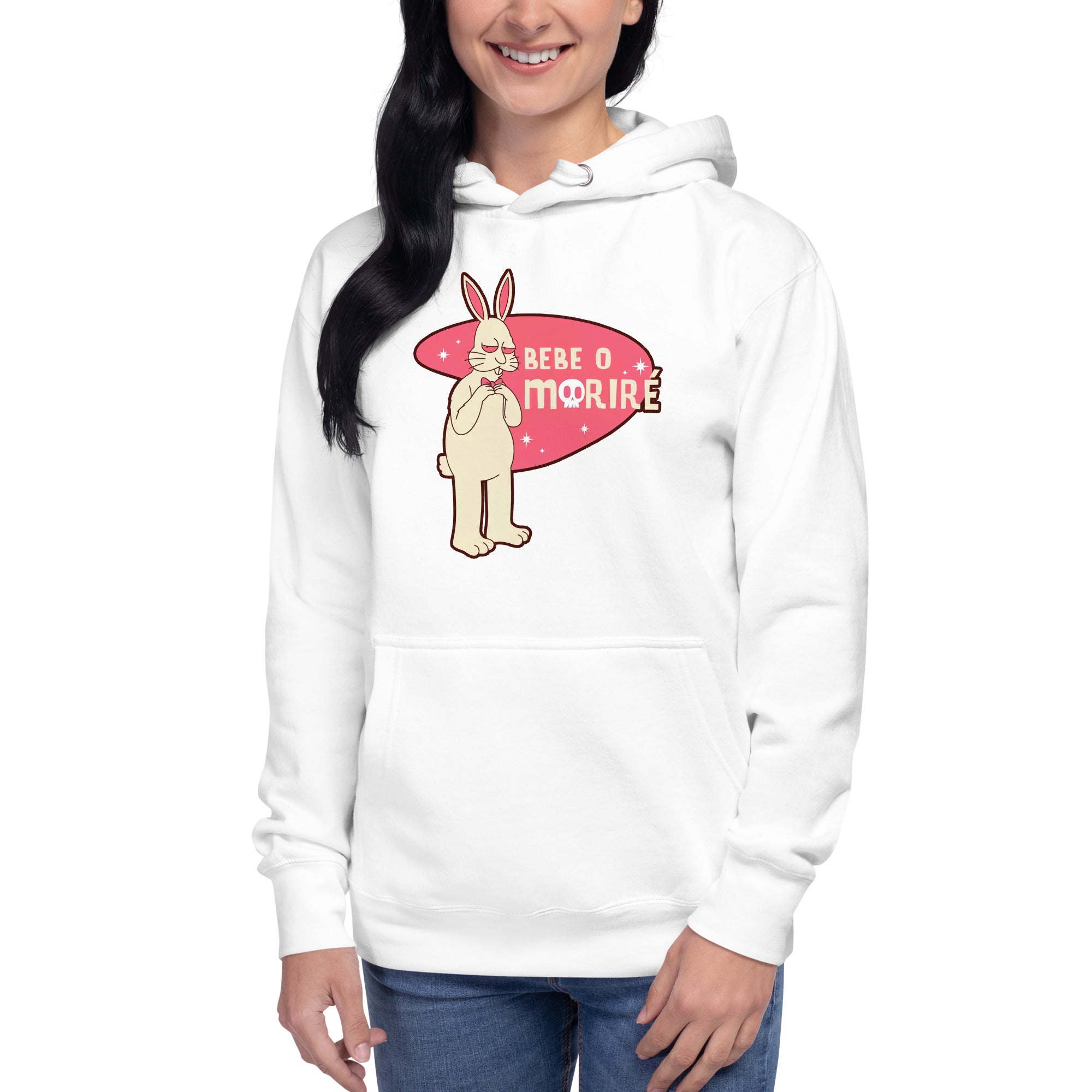 Hoodie Bebe o Moriré, Disponible en la mejor tienda online para comprar tu merch favorita, la mejor Calidad, compra Ahora en Superstar!